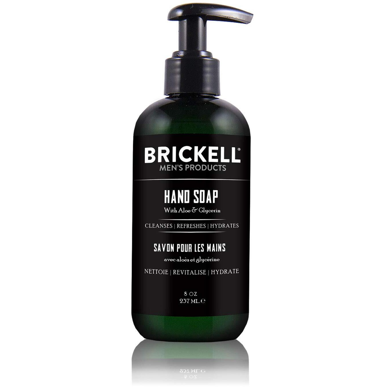 Brickell Men's Hand Soap For Men, Natural And Organic, Moisturizing Liquid Hand Soap, Cedarwood & Rain
