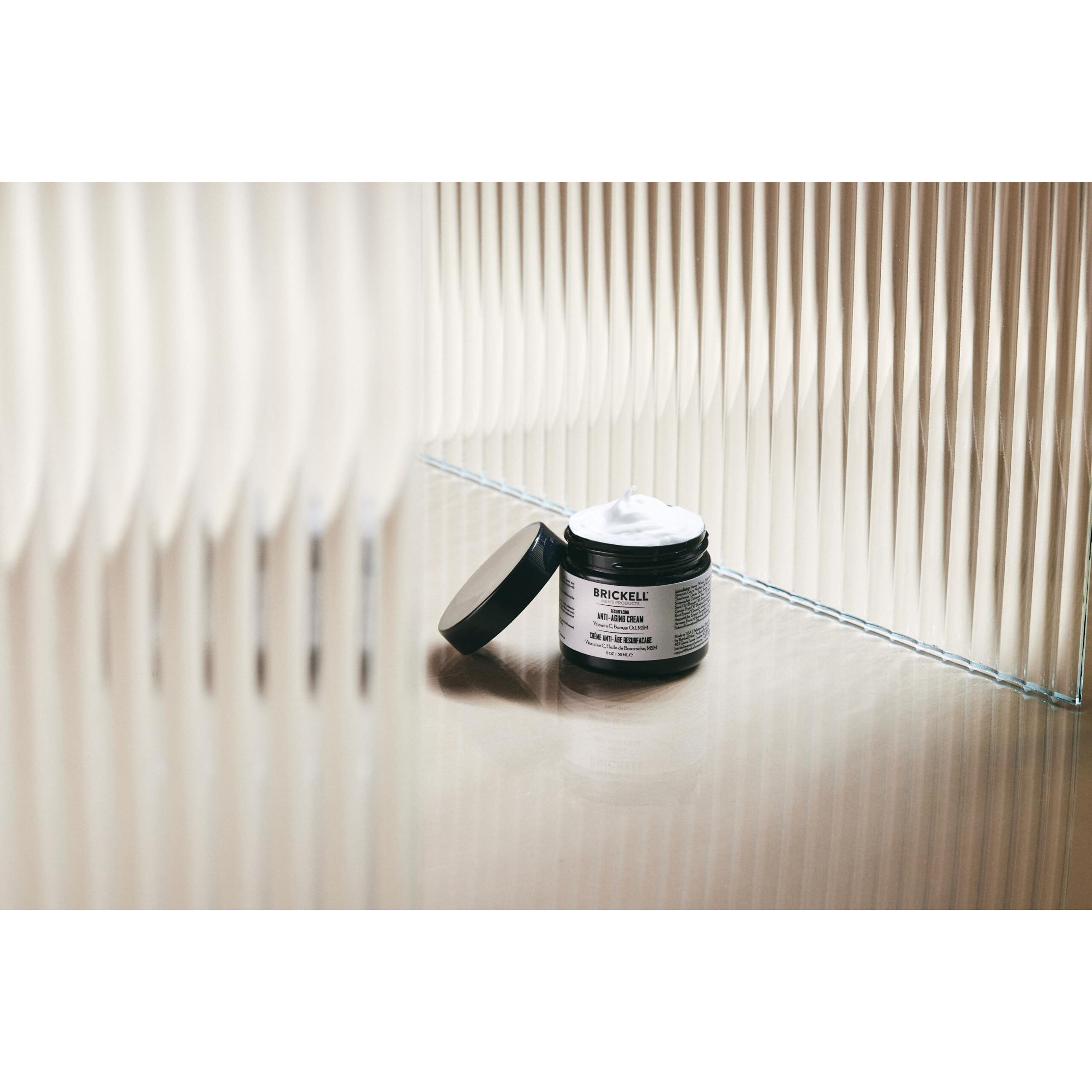 Brickell Men's Products Resurfacing Anti-Aging Face Cream For Men, Natural And Organic Face Moisturizer, Vitamin C Cream For Wrinkles, 2 Ounce, Scented