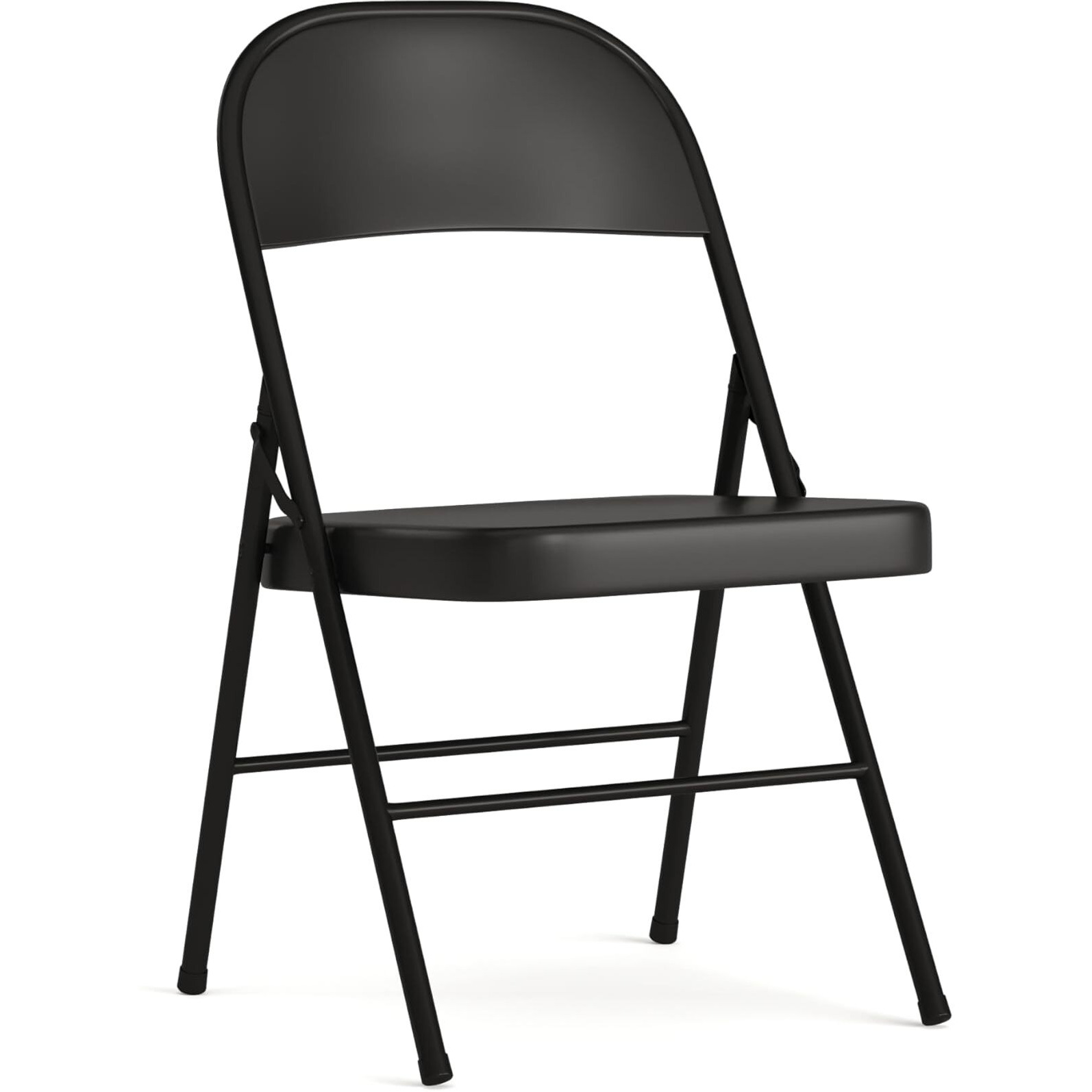 Flash Furniture Hercules Series Double Braced Black Metal Folding Chair
