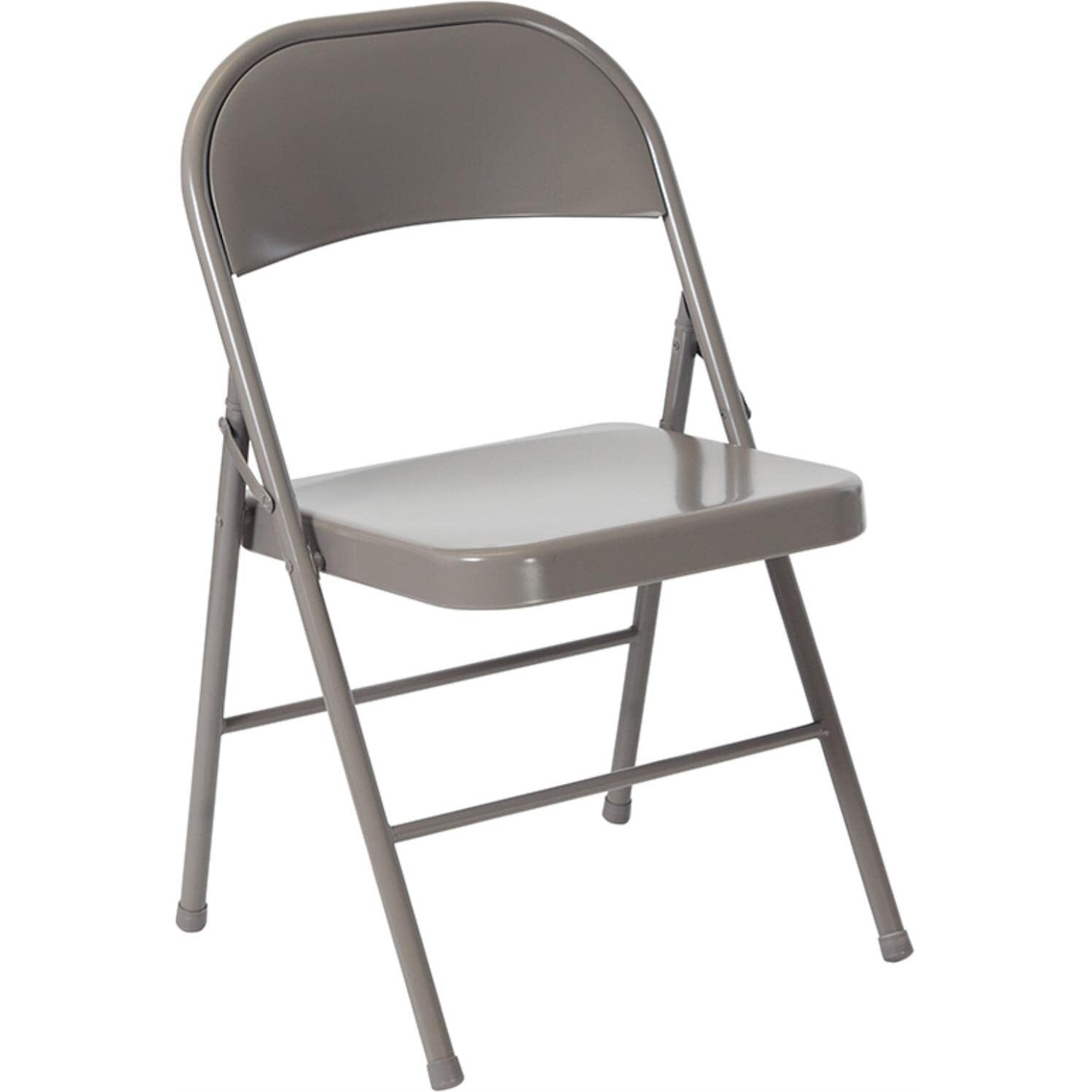 Flash Furniture Hercules Series Commercial Grade Double Braced Gray Metal Folding Chair