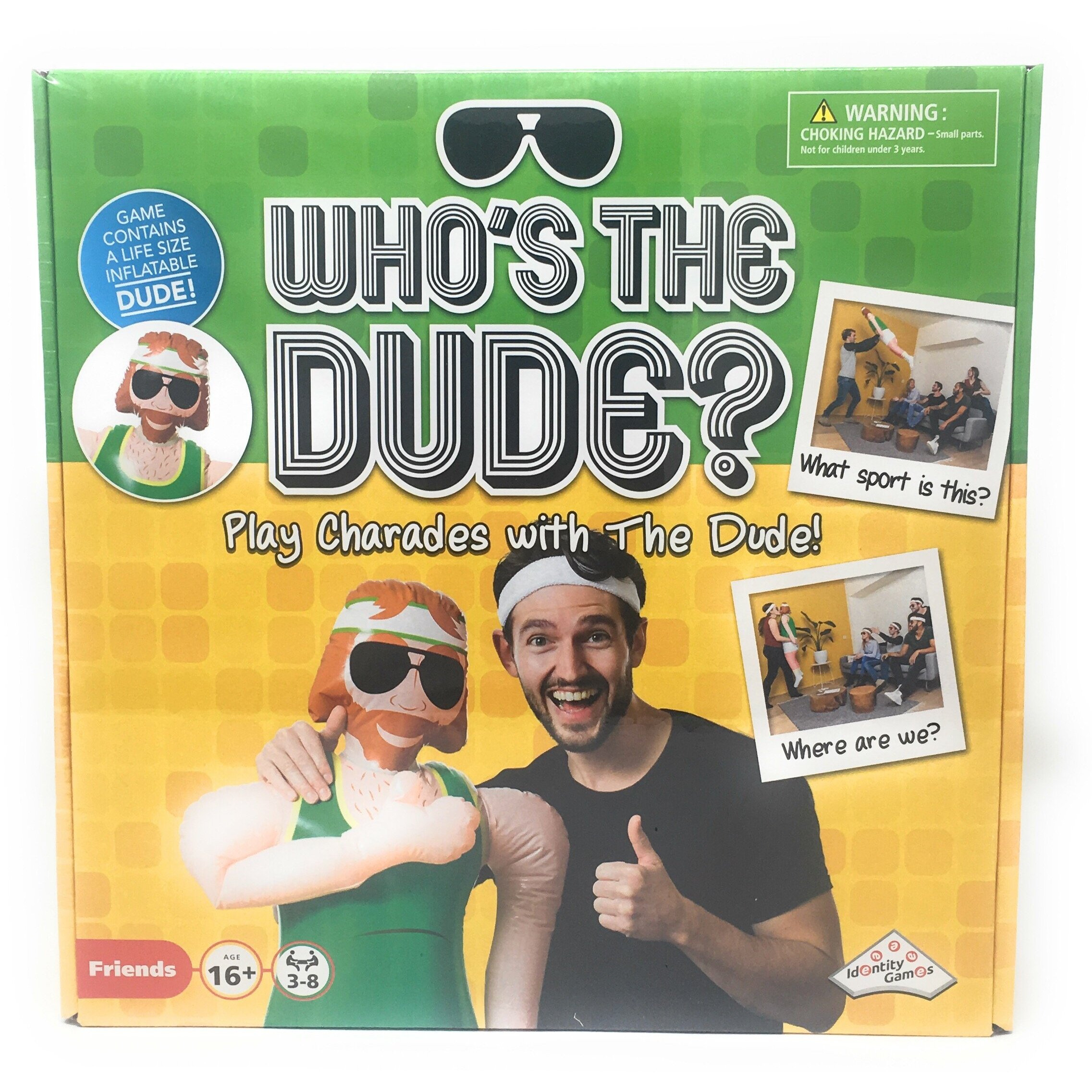 Charades Game For Family Who's The Dude Identity Fun Games Gift For Reunion Adult Game Night Ages 16+ 440 Funny Scenarios