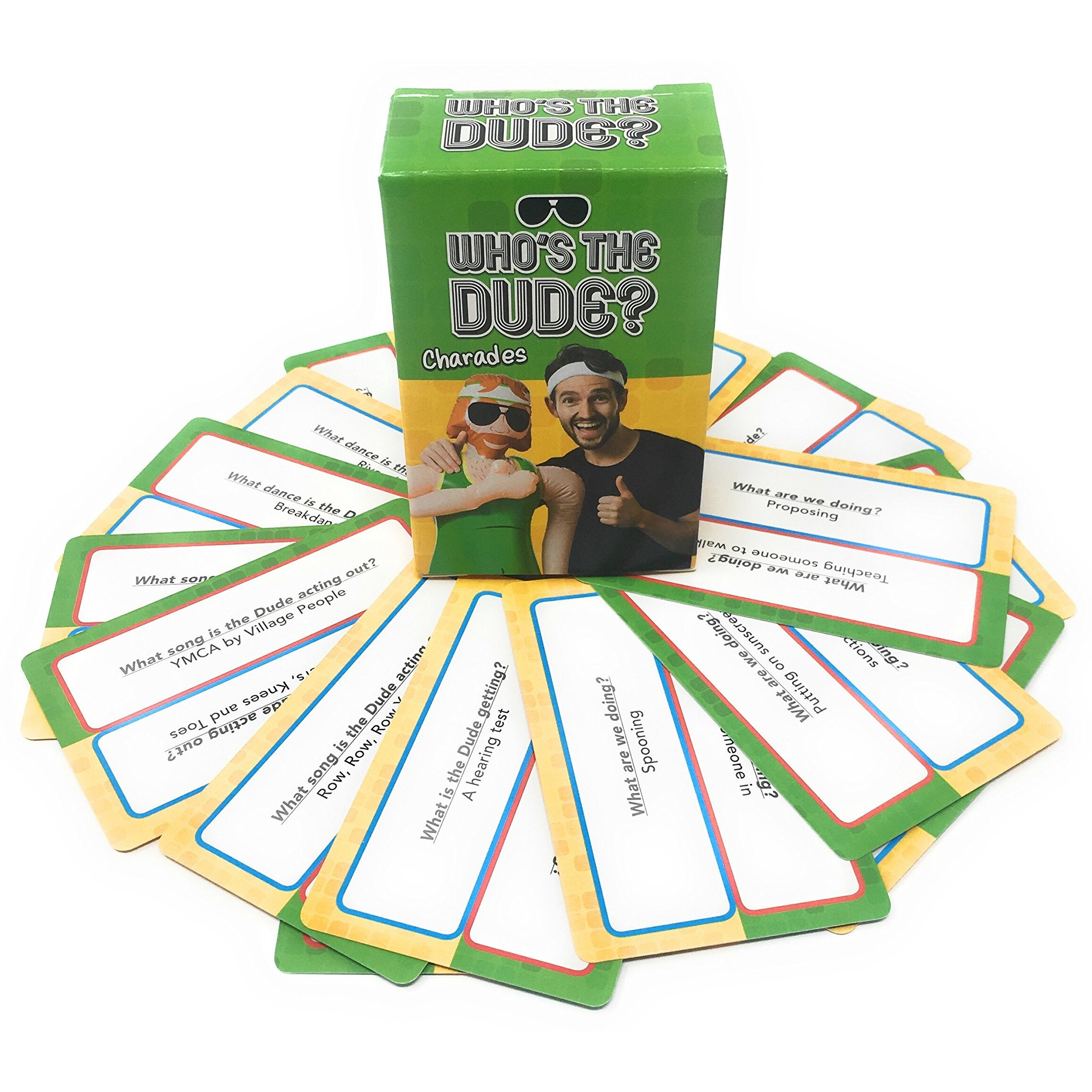 Charades Game For Family Who's The Dude Identity Fun Games Gift For Reunion Adult Game Night Ages 16+ 440 Funny Scenarios