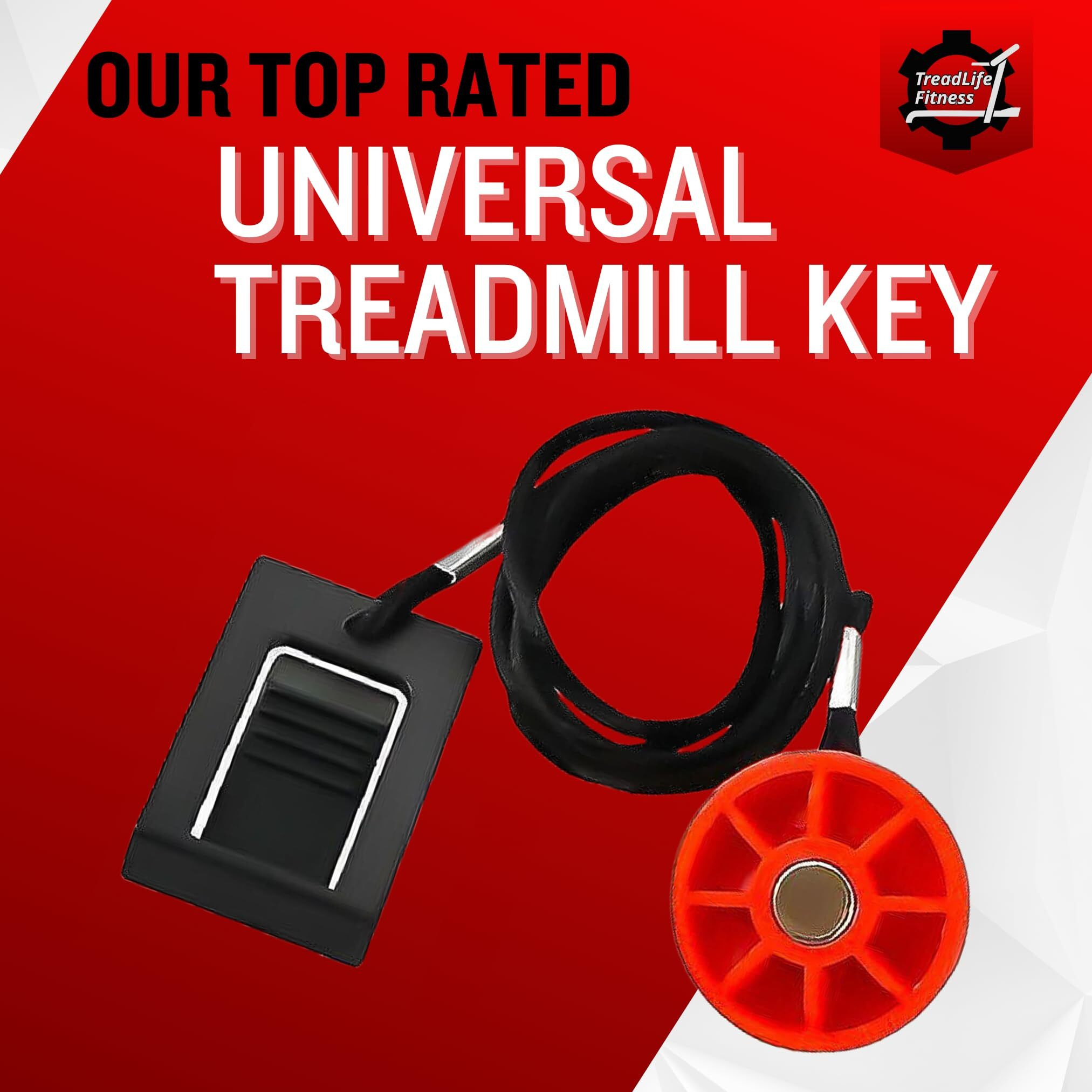 Treadlife Fitness Universal Treadmill Magnet Safety Key Replacement | Compatible With Nordictrack, Proform, Icon, Image, Weslo, Reebok, Epic, Golds Gym, Freemotion, Healthrider Treadmills, And More