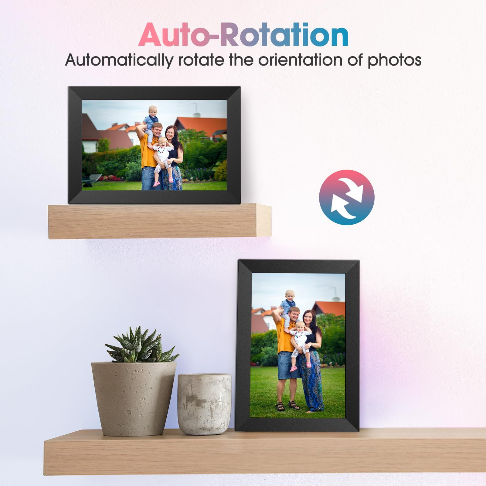 Wifi 10.1'' Digital Picture Frame With 1280X800 Resolution, Touchscreen Digital Photo Frame Share Photos And Videos Remotely Via App - Gift Guide For Christmas