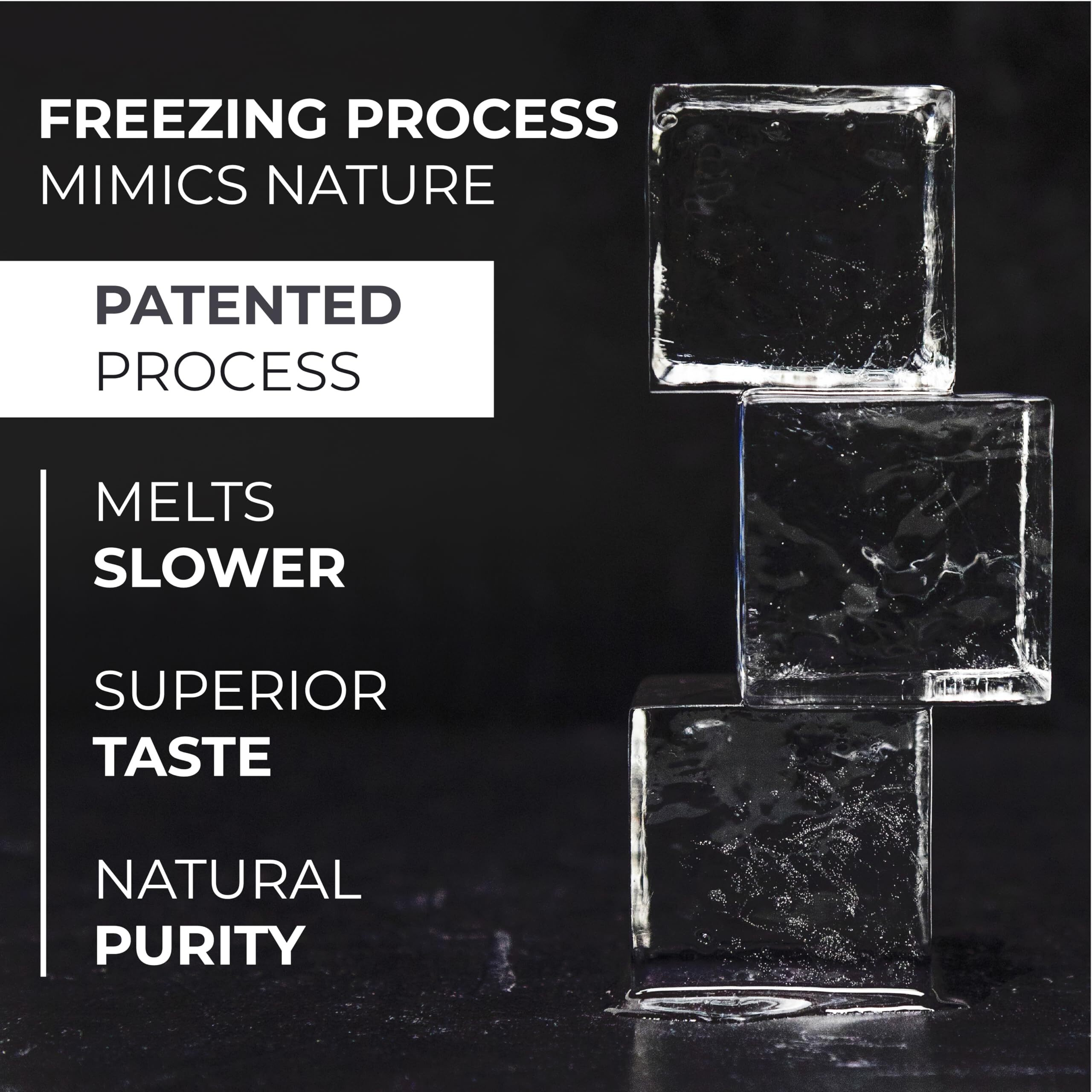 True Cubes Crystal Clear Ice Cube Maker, 4 Large 2"&quotX2"&quotX2"" Ice Cubes For Cocktails And Drinks, Silicone Mold For Pure, Bartender-Quality Ice - Great For Hosting And Entertaining, Whiskey Gifts For Men