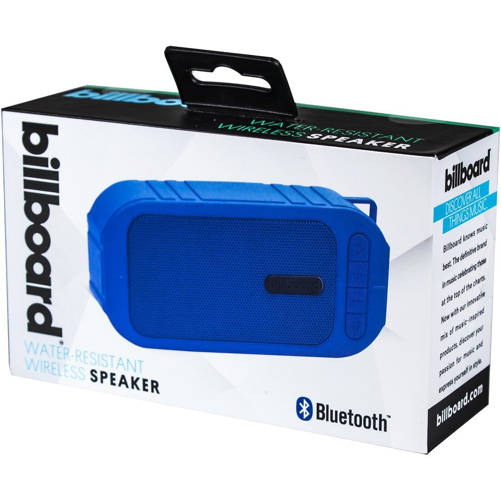 Billboard Bb733 Water-Resistant Bluetooth Wireless Speaker With Enhanced Bass - Blue