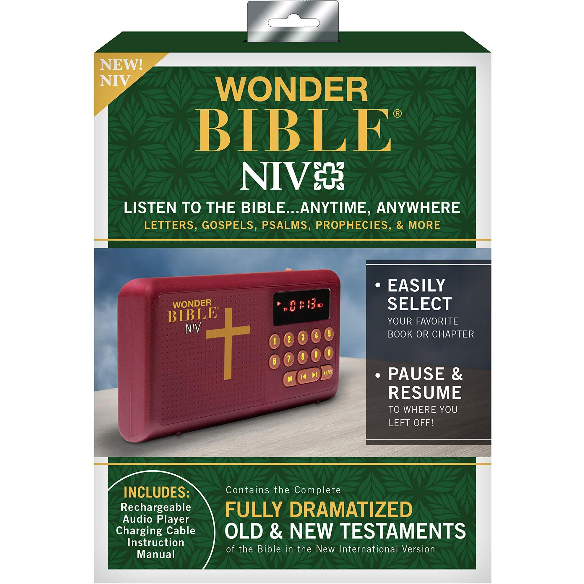 Wonder Bible Niv- The Audio Bible Player That You Can Listen To In English, New International Version, New & Old Testament As Seen On Tv