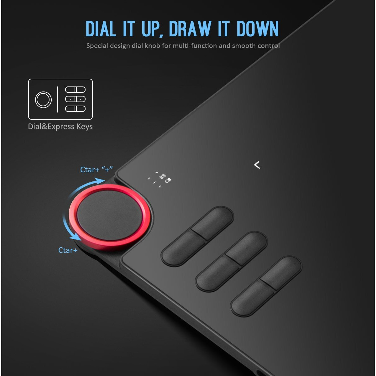 Xp-Pen Deco 03 Drawing Tablet, 8192 Level Battery-Free Pen Stylus, 2.4G Wireless, Shortcut Dial, Programmable Buttons, Works With Windows 11/10/8/7, Mac Os, Chromebook
