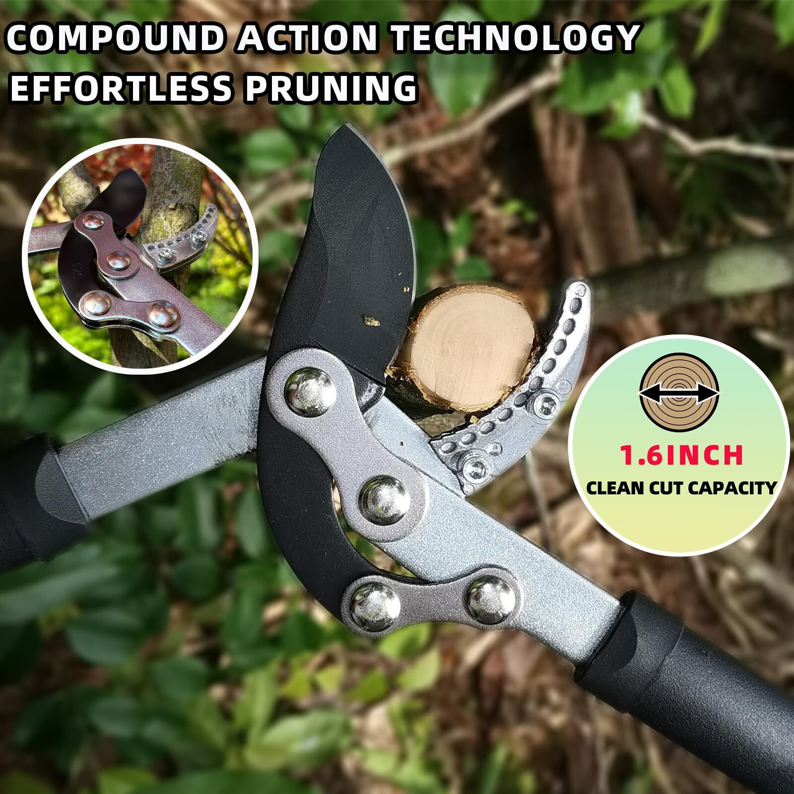 Yrtsh Loppers Hedge Clippers & Pruners Combo Set 3-Piece Hedge Shears, Sharp Tree Trimmer Branch Cutter For Yard, Lawn & Garden, Professional Tree Clippers Yard Clippers For Indoor & Outdoor Gardening