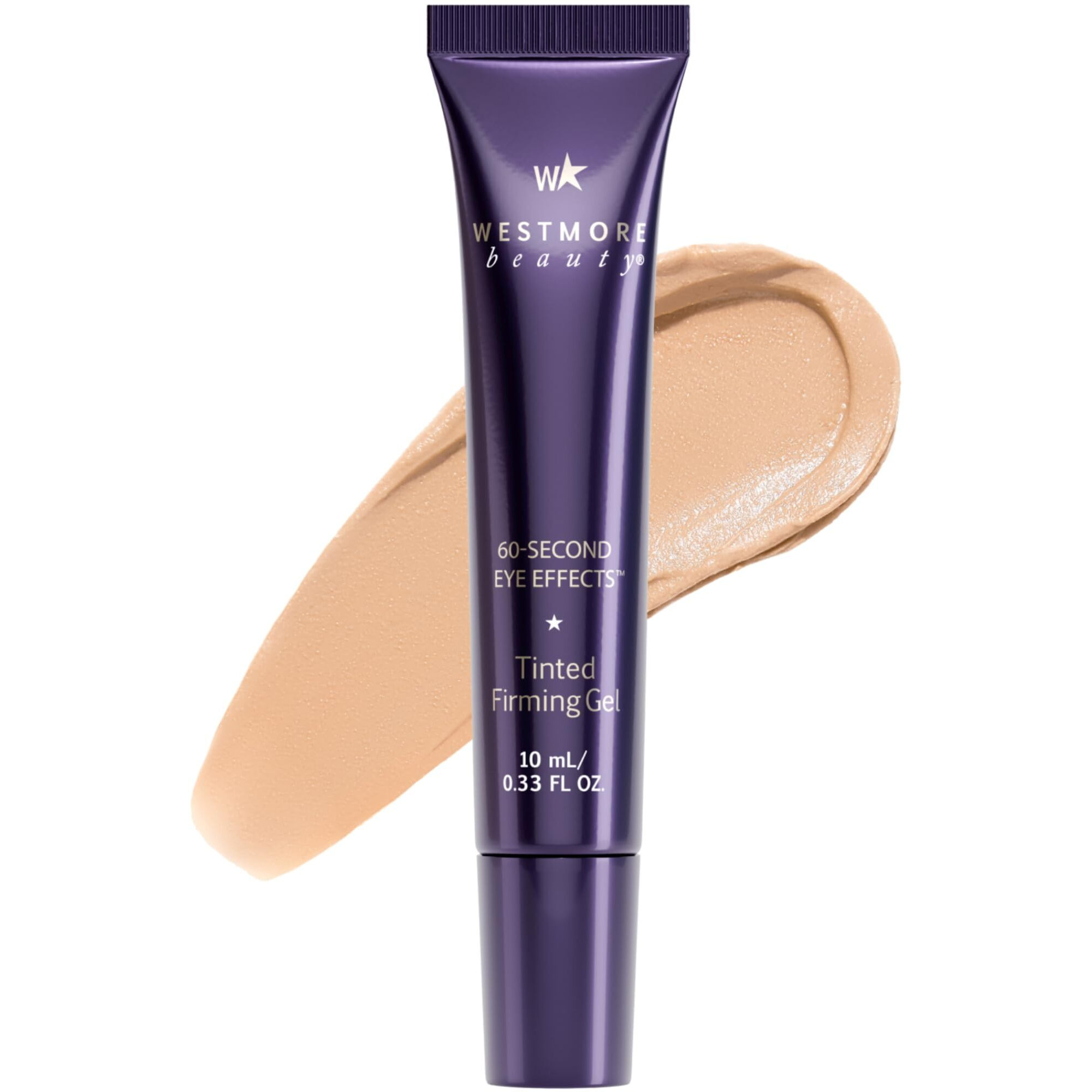Westmore Beauty 60 Second Eye Effects Tinted Firming Gel - Instant Tightening Serum, Under-Eye Cream For Puffiness And Bags - Light To Medium, 0.33 Fl Oz (10 Ml)