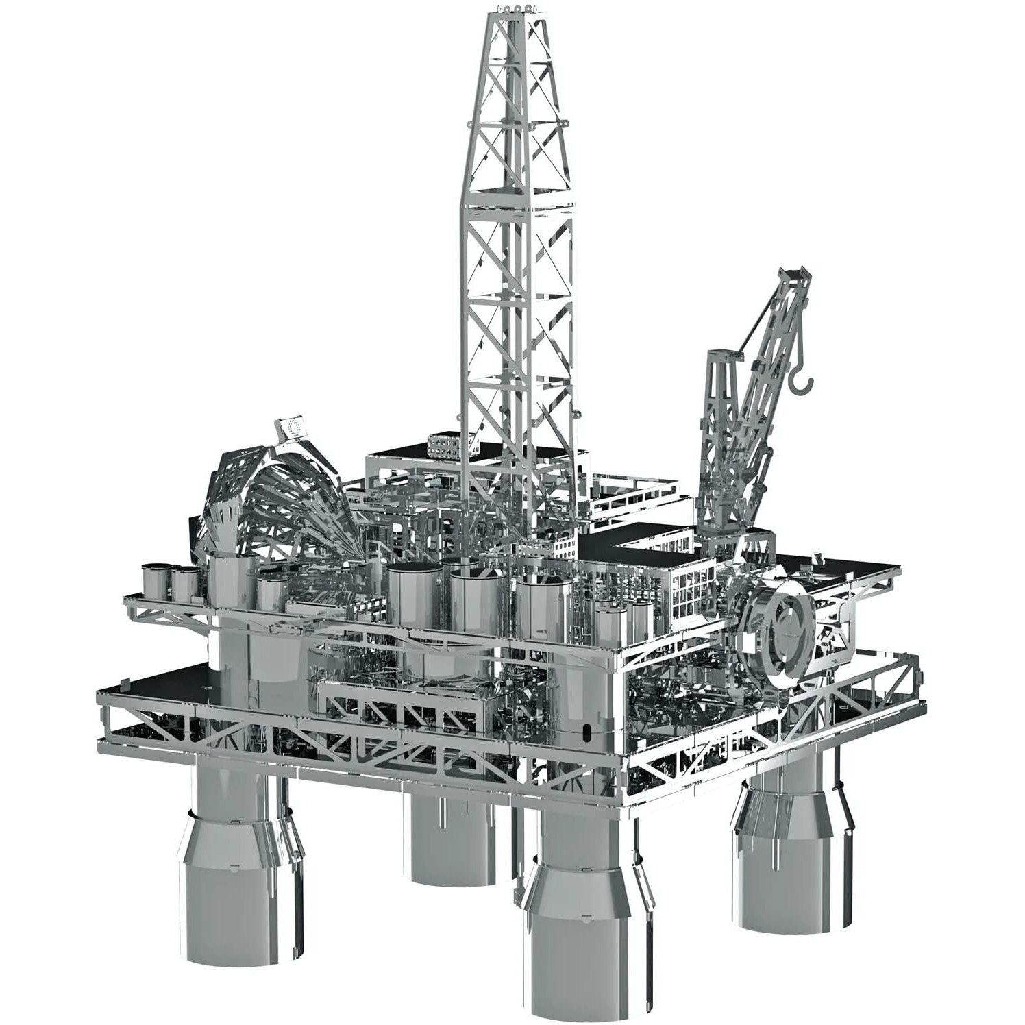 Metal-Time, Offshore Drilling Rig Model, Metal Model Kits, Offshore Platform, 3D Metal Puzzle, Treasure Researcher Mechanical Model Kit To Build For Adults By Metal Time.