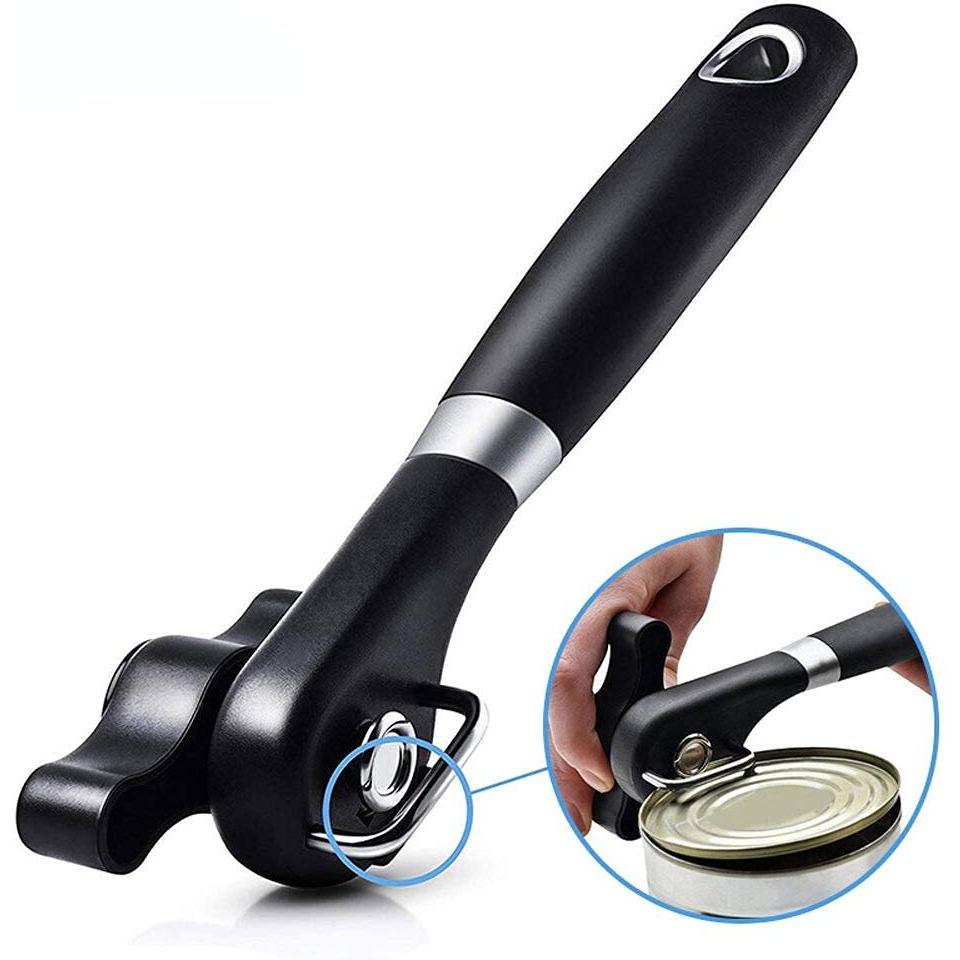 Can Opener Smooth Edge Manual, Can Opener Handheld, No Sharp Edges With Soft Grips, Food Grade Stainless Steel Cutting Can Opener, Professional Ergonomic Can Opener For Kitchen & Restaurant