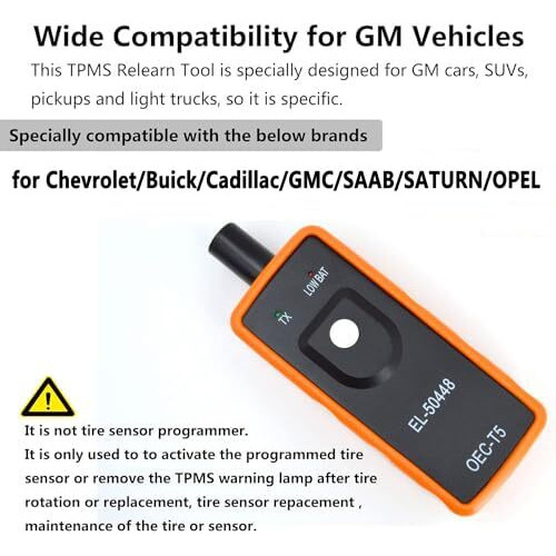Vxdas Tpms Relearn Tool For Gm Series Vehicles Ultimate El-50448 Universal Tire Pressure Monitor Sensor Tpms Reset Activation Tool For Buick Cadillac Chevy Gmc 2024 Edition