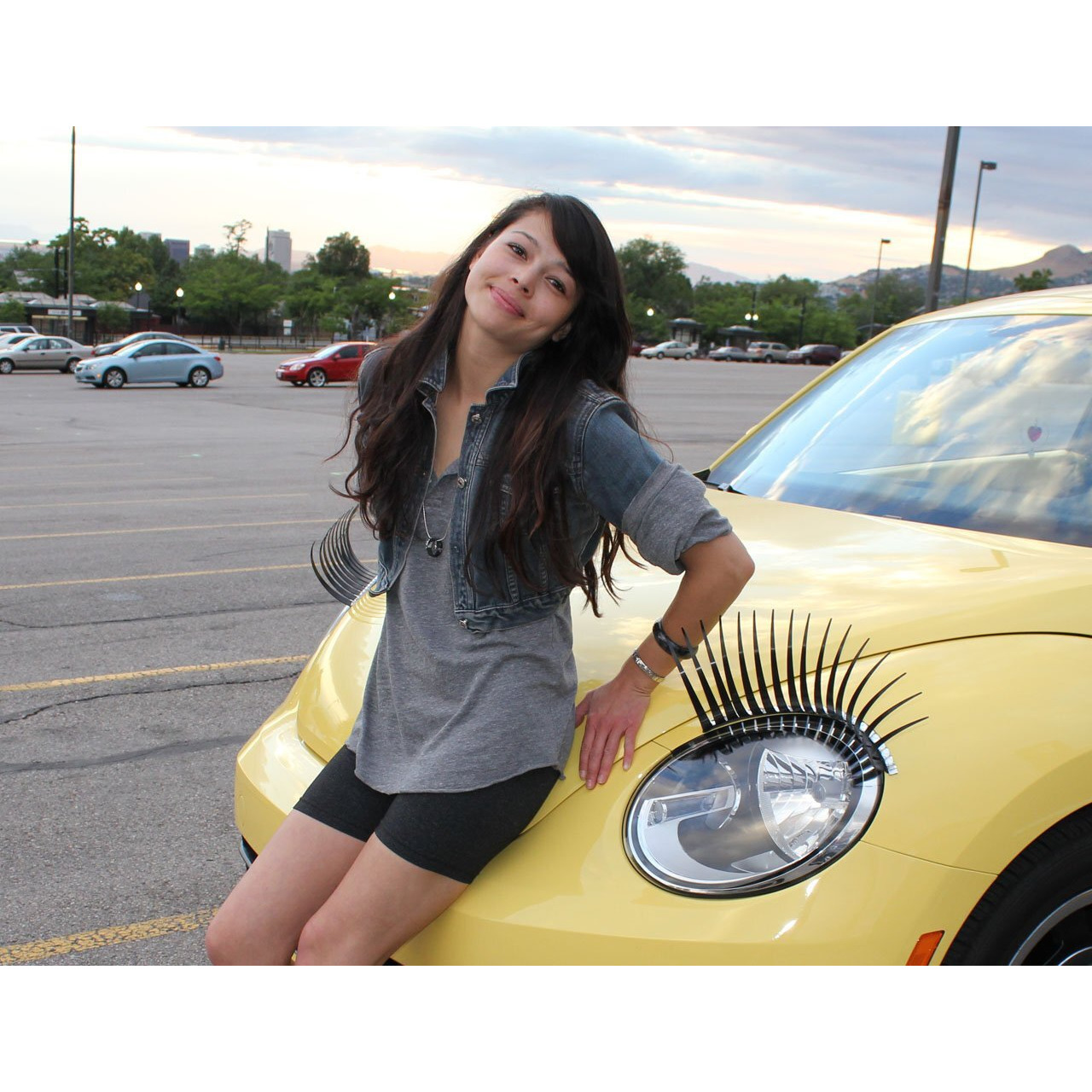 Carlashes For Beetle (2012-Present) - Car Headlight Eyelashes Black