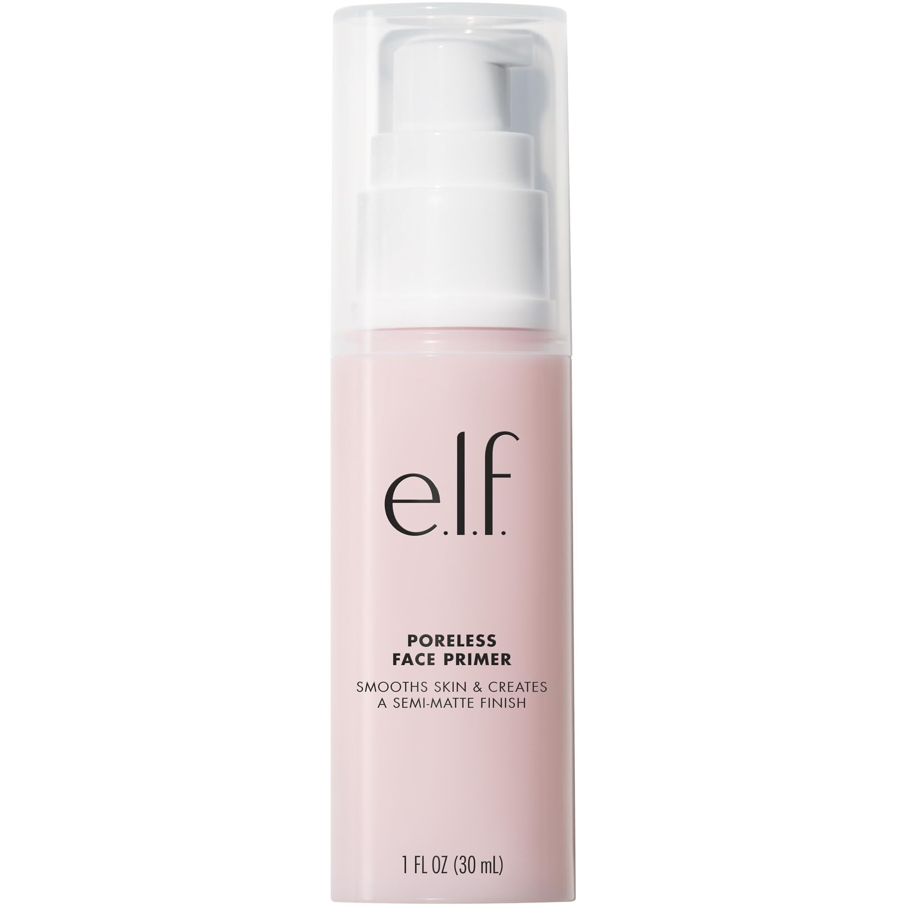 E.L.F, Poreless Face Primer - Large, Silky, Skin-Perfecting, Lightweight, Long Lasting, Absorbs Quickly, Smooths, Preps, Creates Flawless Base, Infused With Tea Tree And Vitamins A & E, 1.01 Fl Oz