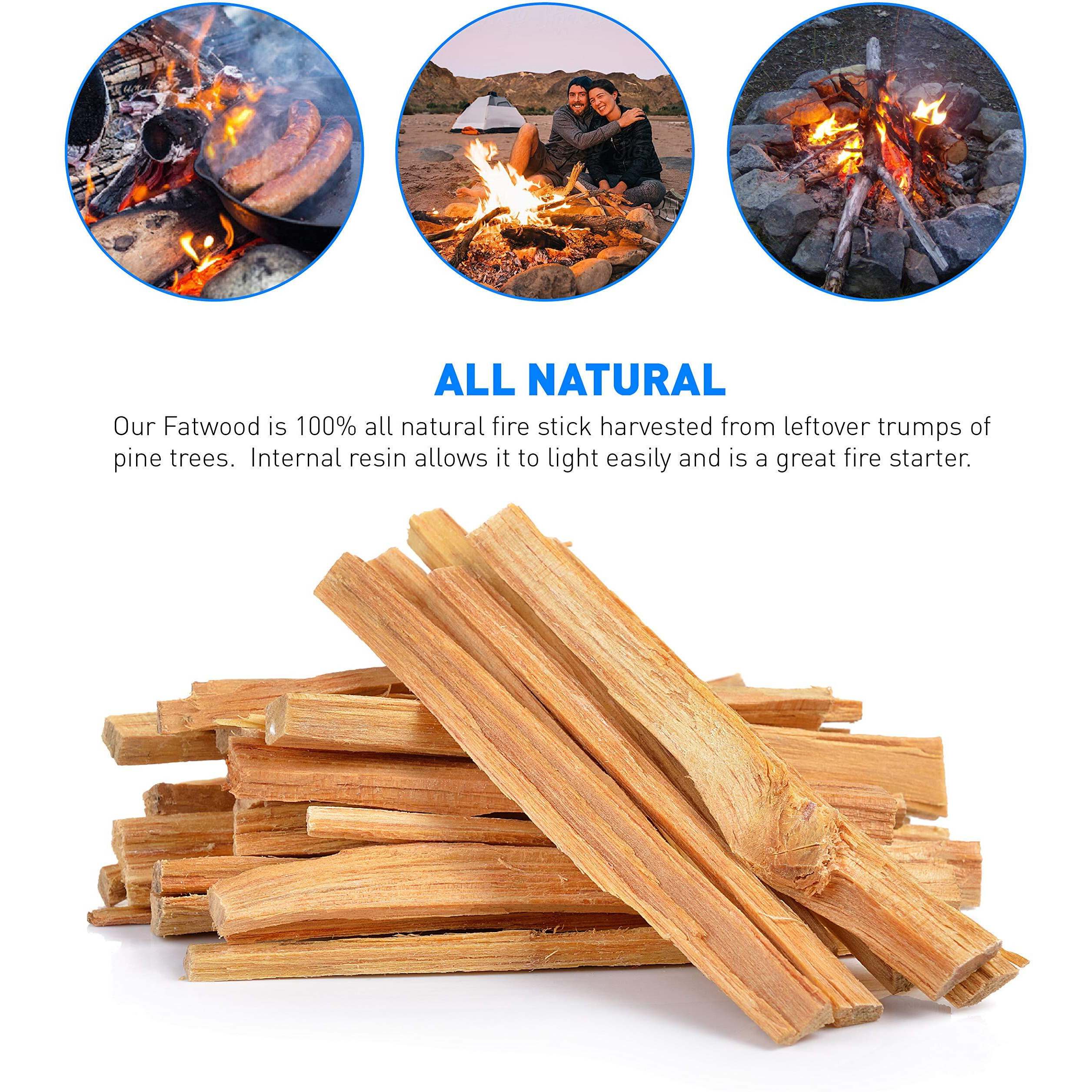 Eco-Stix Fatwood Fire Starter Kindling Firewood Sticks Bulk Packaged Firestarters 100% All Natural Resin Ocote Pine 10 Lbs