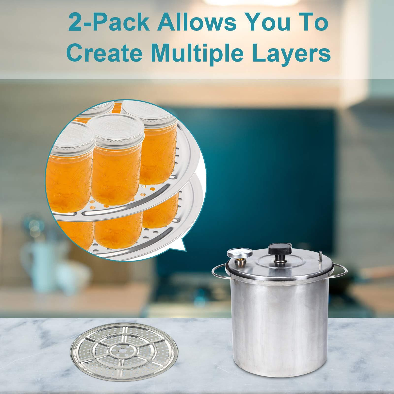 Fonllam 2Pack Stainless Steel Canner Rack - 11-Inch Pressure Cooker Rack For Pressure Canner - Compatible With Presto, All-American And More