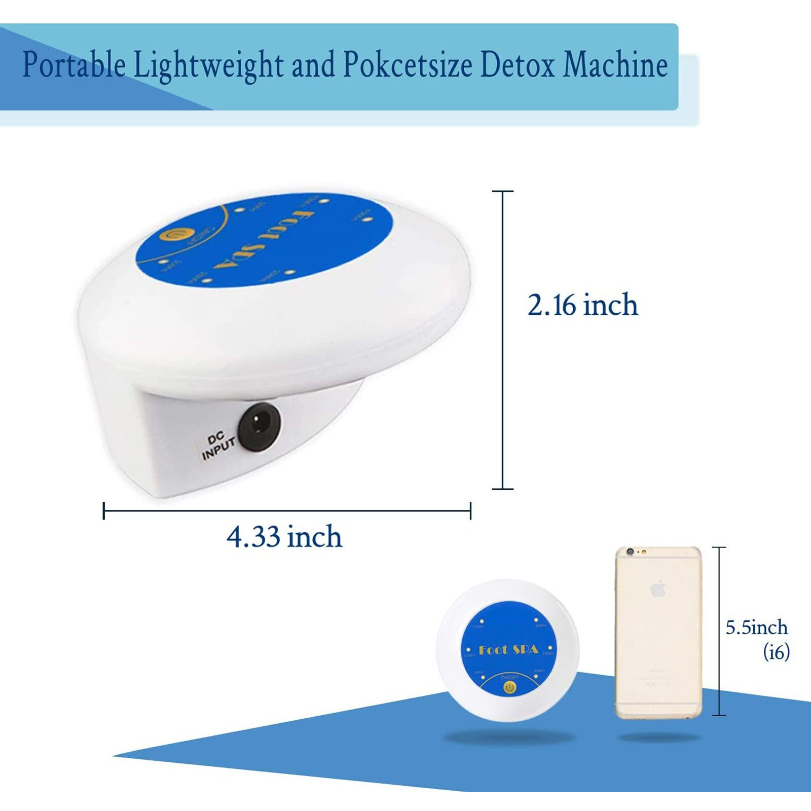 Ionic Foot Bath Detox Machine, Portable Ionic Detox Foot Bath Spa Machine Ion Cleanse Controller For Home Travel Holiday