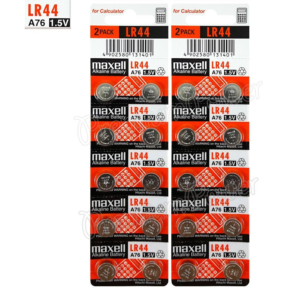 Maxell Lr44 (A76) Batteries, 20 Count