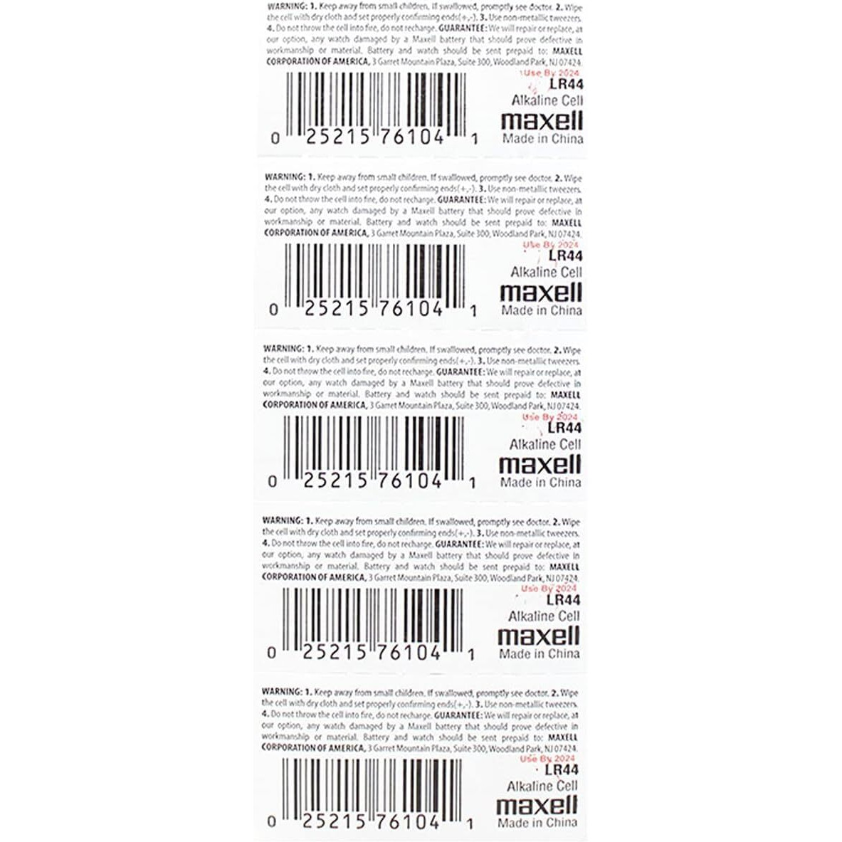 Maxell Lr44 (A76) Batteries, 20 Count