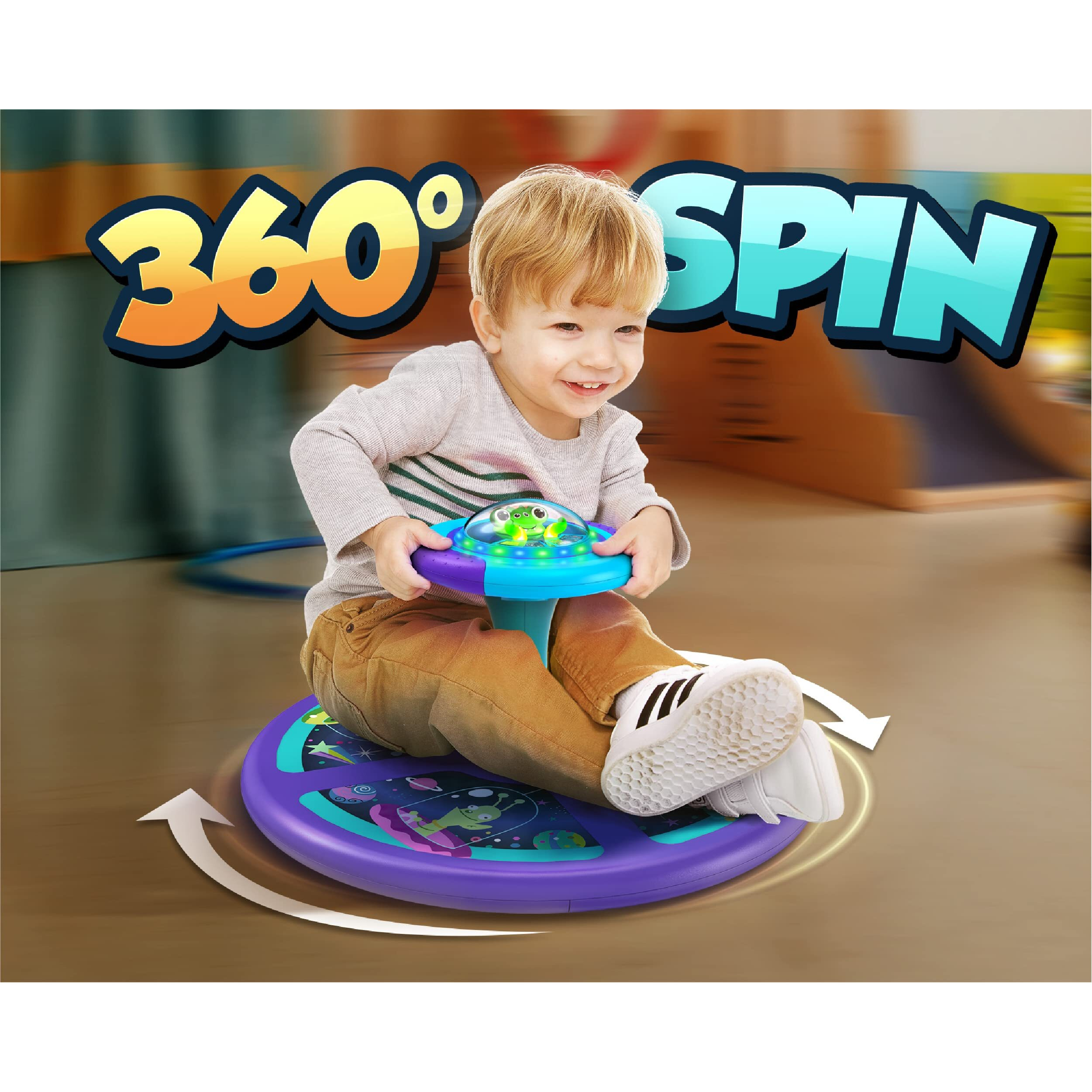 Mindsprout Light-Up Space Twister | 360 Sit Twist And Spin, Toddler Toys Age 2, 3, 4, 5, Birthday For Boy Girl, 18 Months +, Led Lights, Kids Toy Indoor Or Outdoor For 2 Year Old (Patent Pending)