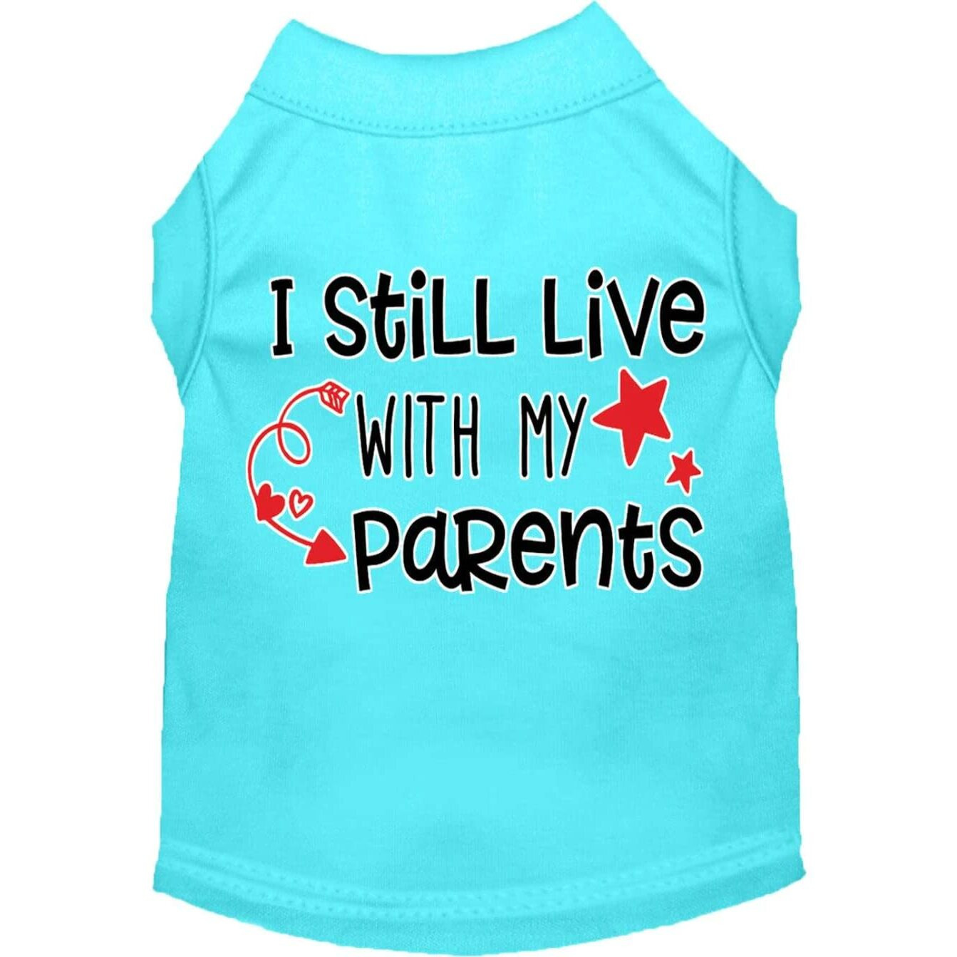 Mirage Pet Product Still Live With My Parents Screen Print Dog Shirt Baby Blue Med