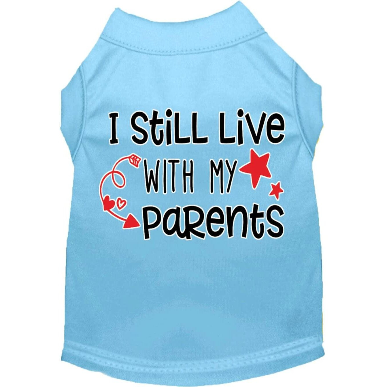 Mirage Pet Product Still Live With My Parents Screen Print Dog Shirt Baby Blue Med