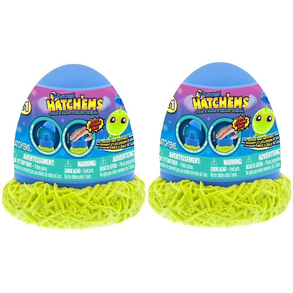Set Of 2 Mashems Hatchems Figures - Crack And Hatch A Squishy Surprise Manufacturer Hatchems Mashems