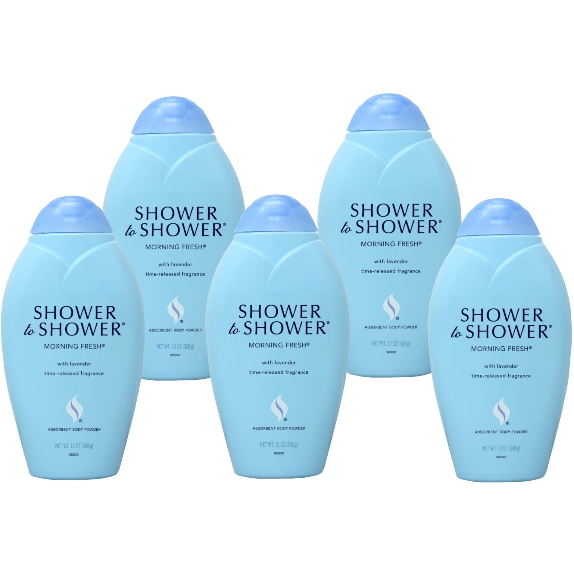 Shower To Shower Absorbent Body Powder Morning Fresh - 13 Oz, Pack Of 5