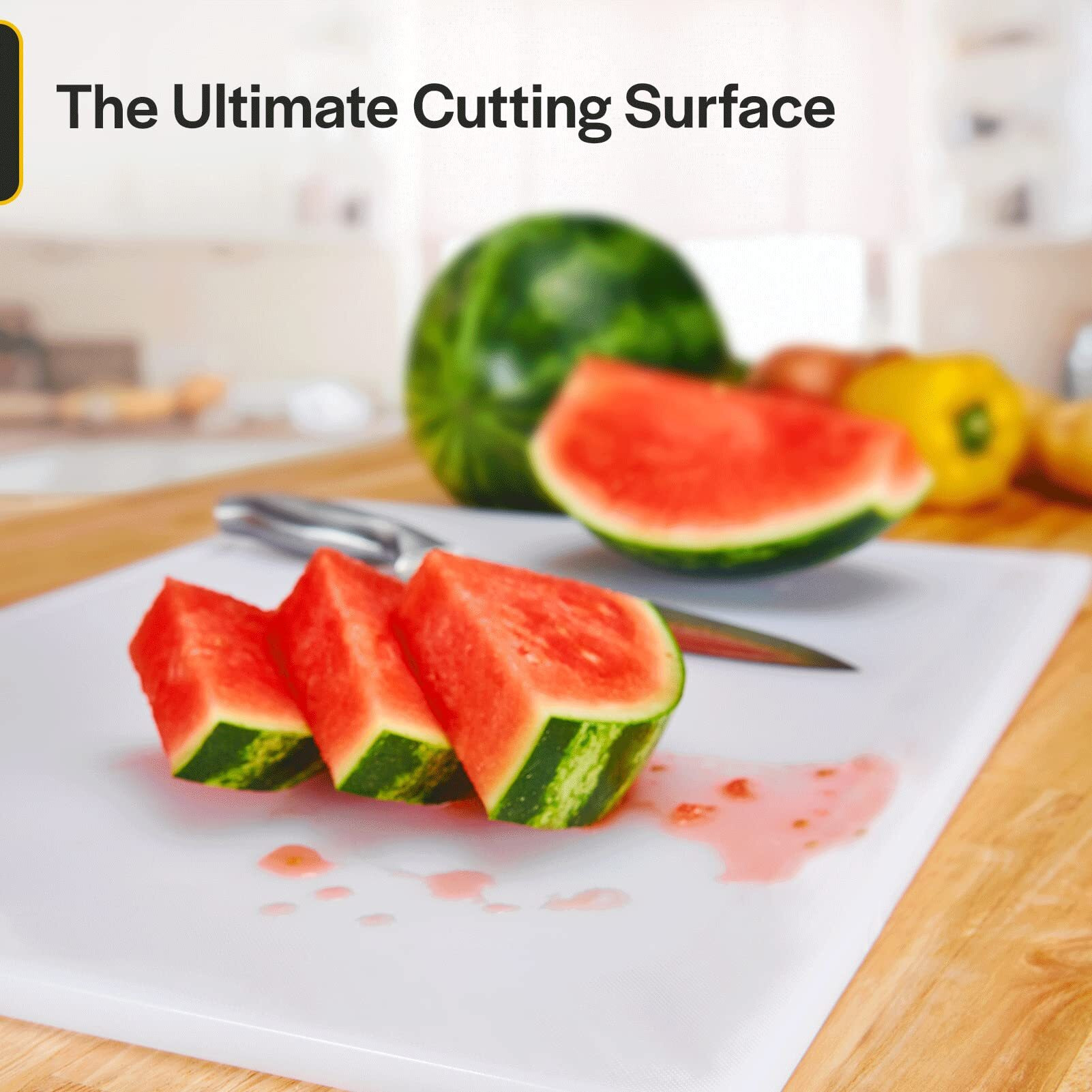 Thirteen Chefs Cutting Boards For Kitchen - 24 X 18 X .5"" Black Color Coded Plastic Cutting Board With Non Slip Surface - Dishwasher Safe Chopping Board