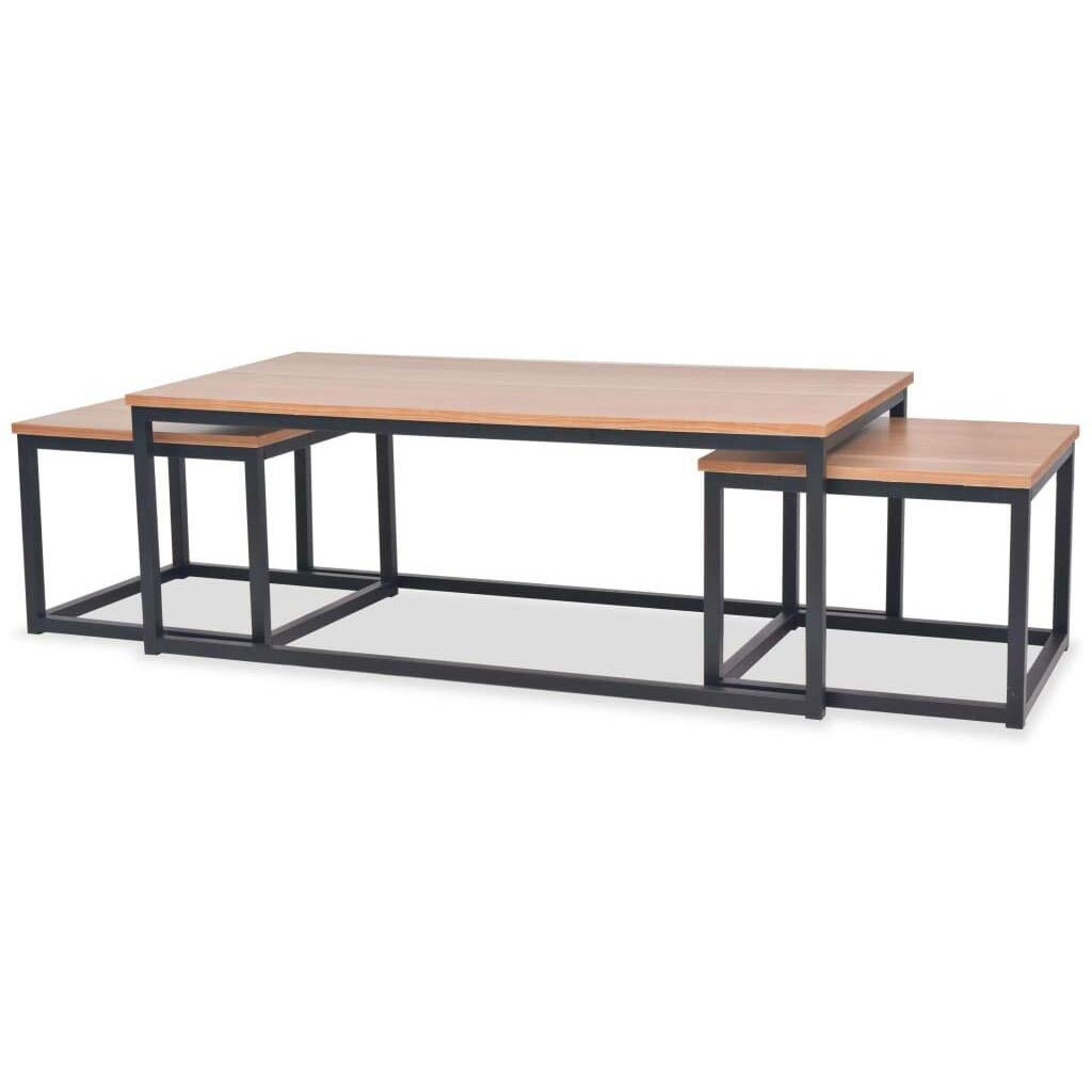 Vidaxl Coffee Table Set 3 Pieces Ash