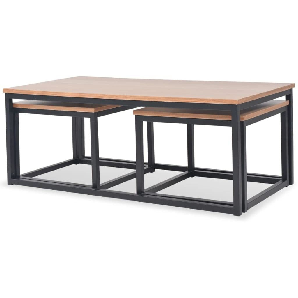Vidaxl Coffee Table Set 3 Pieces Ash