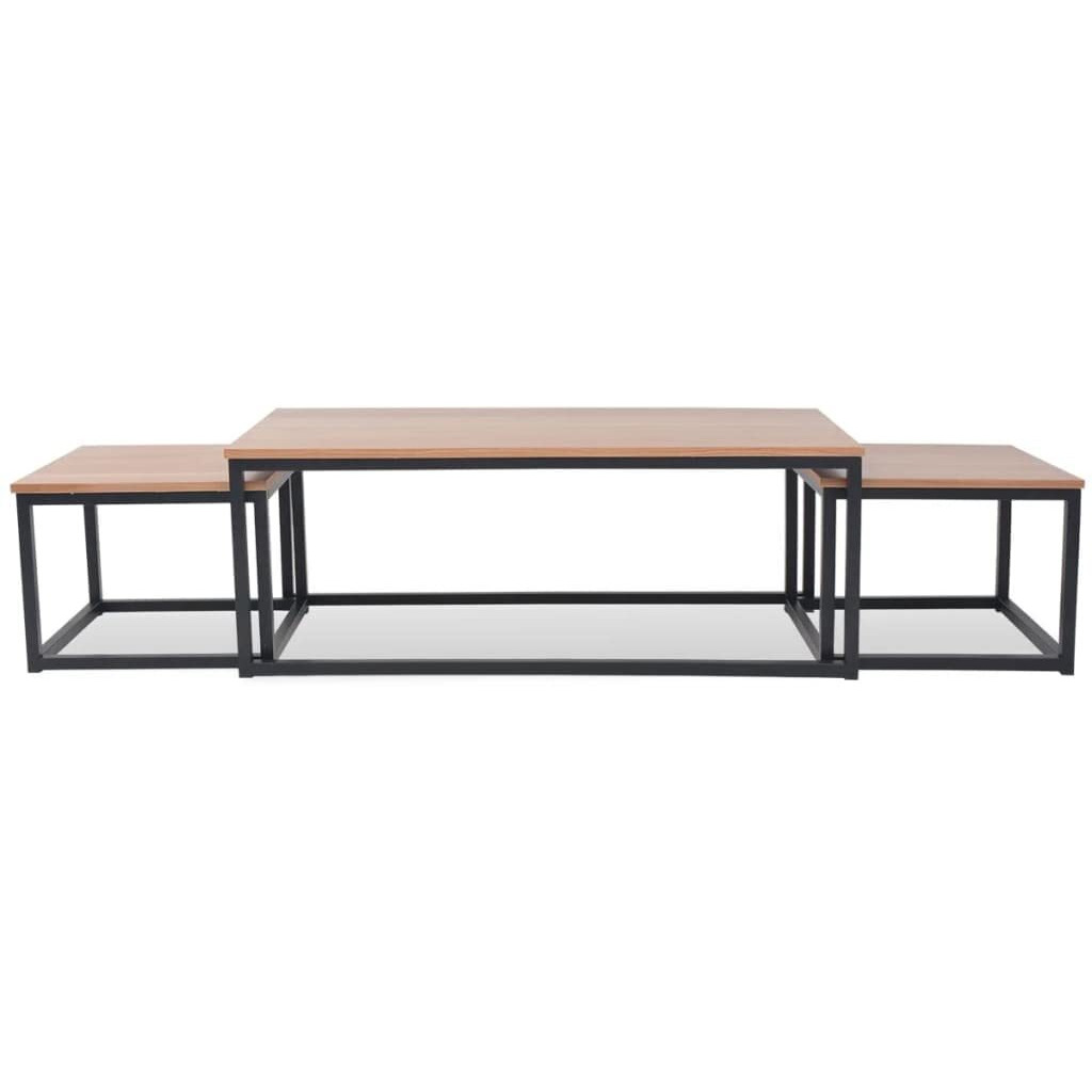 Vidaxl Coffee Table Set 3 Pieces Ash