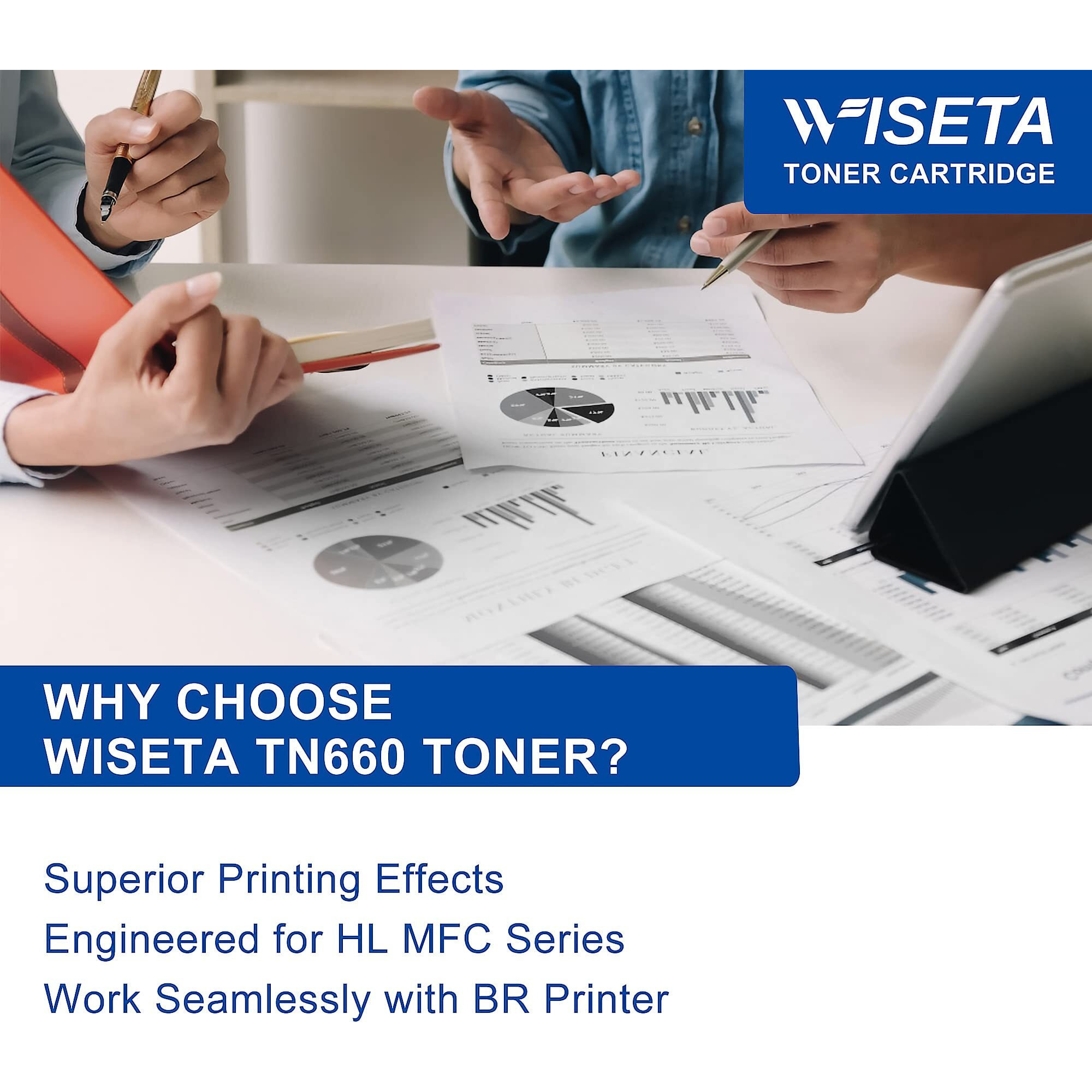 Wiseta Tn660 Tn-660 Tn630 Tn-630 Compatible Toner Cartridge Replacement For Brother Tn 660Tn 630 To Compatible With Hl-L2380Dw Mfc-L2700Dw Mfc-L2740Dw Hl-L2300D Mfc-L2707Dw Printer (4 Black)