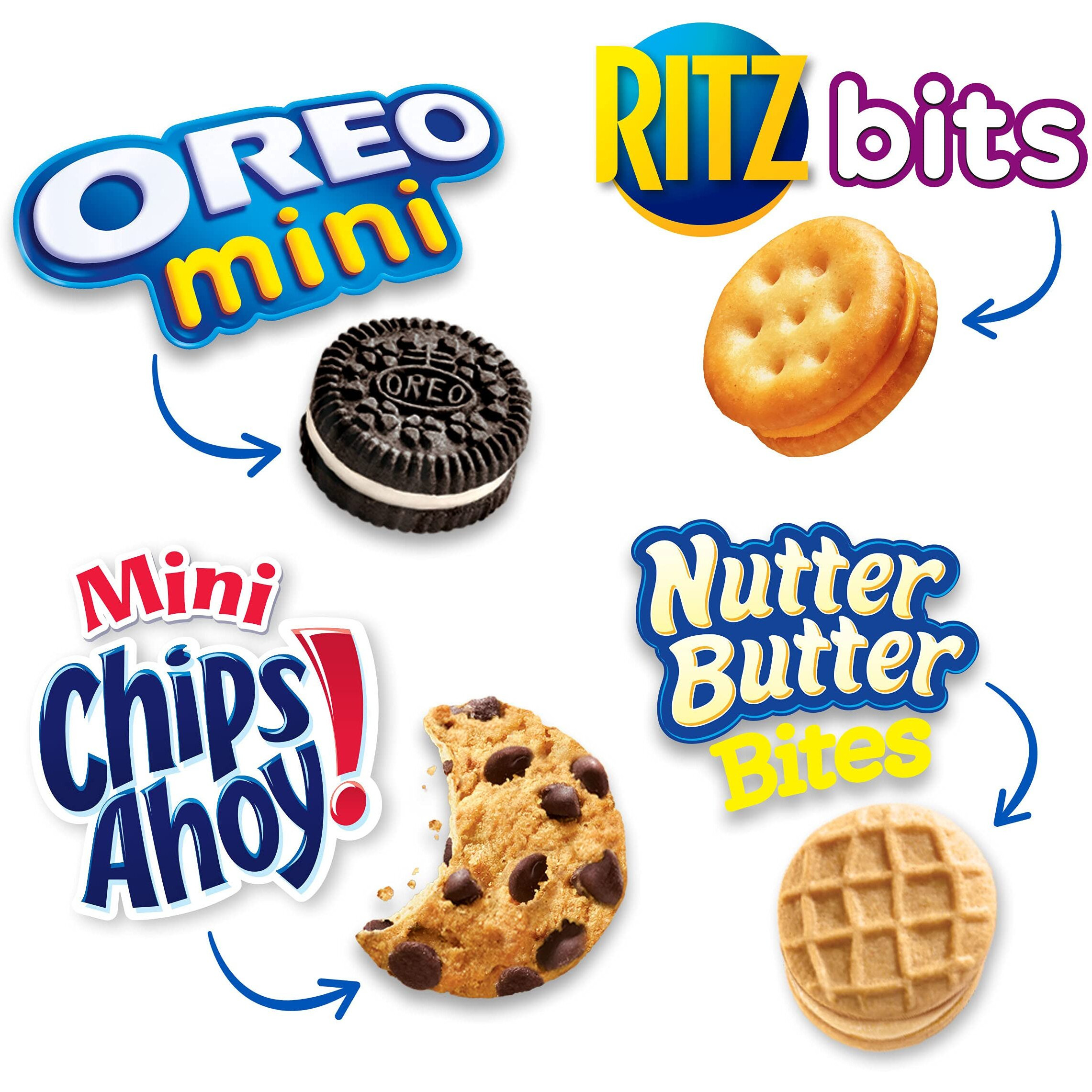 Nabisco Classic Mix Variety Pack, Oreo Mini, Chips Ahoy Mini, Nutter Butter Bites, Ritz Bits Cheese, 20 Snack Packs