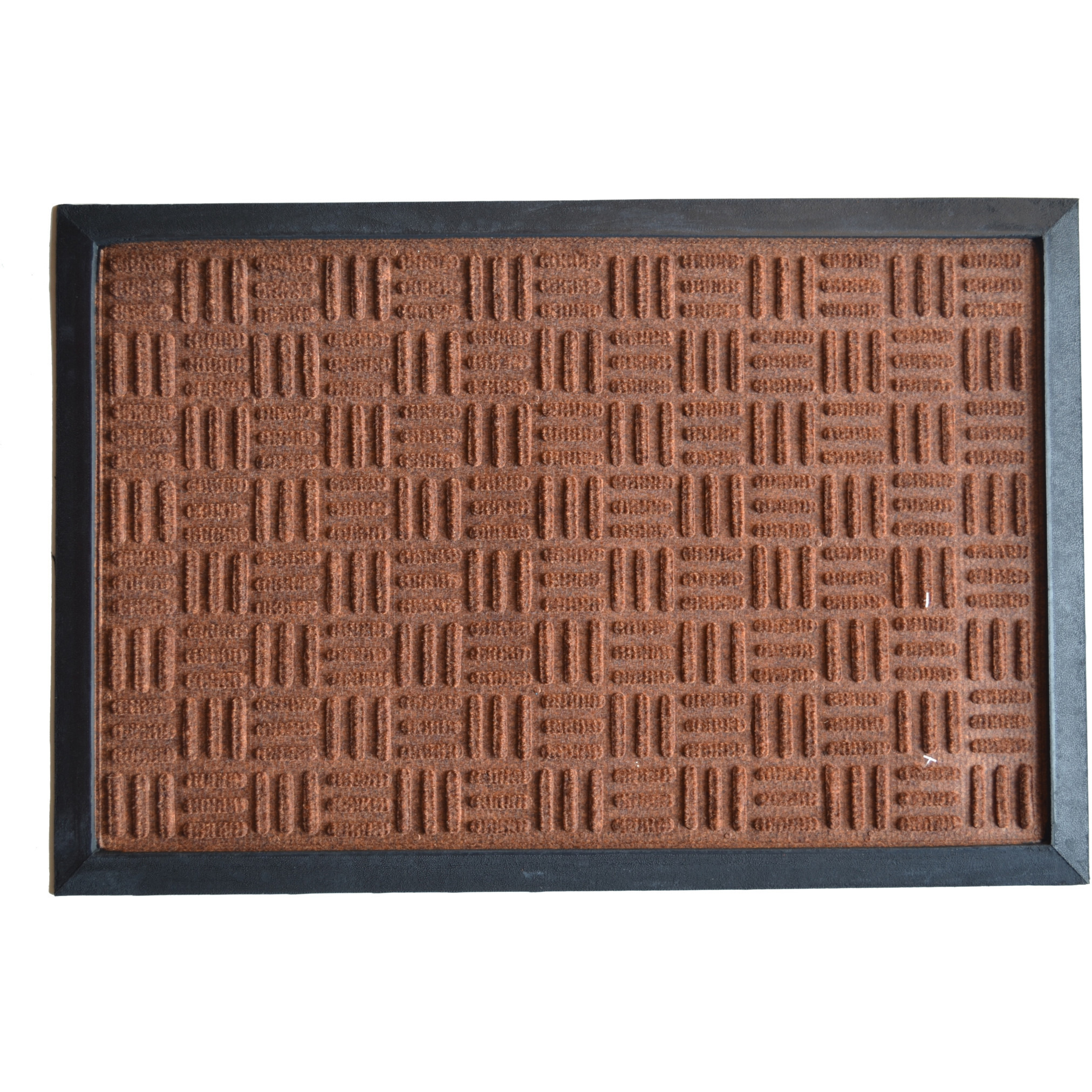 24"" X 36"" Brown Synthetic Fiber Abstract Outdoor Door Mat