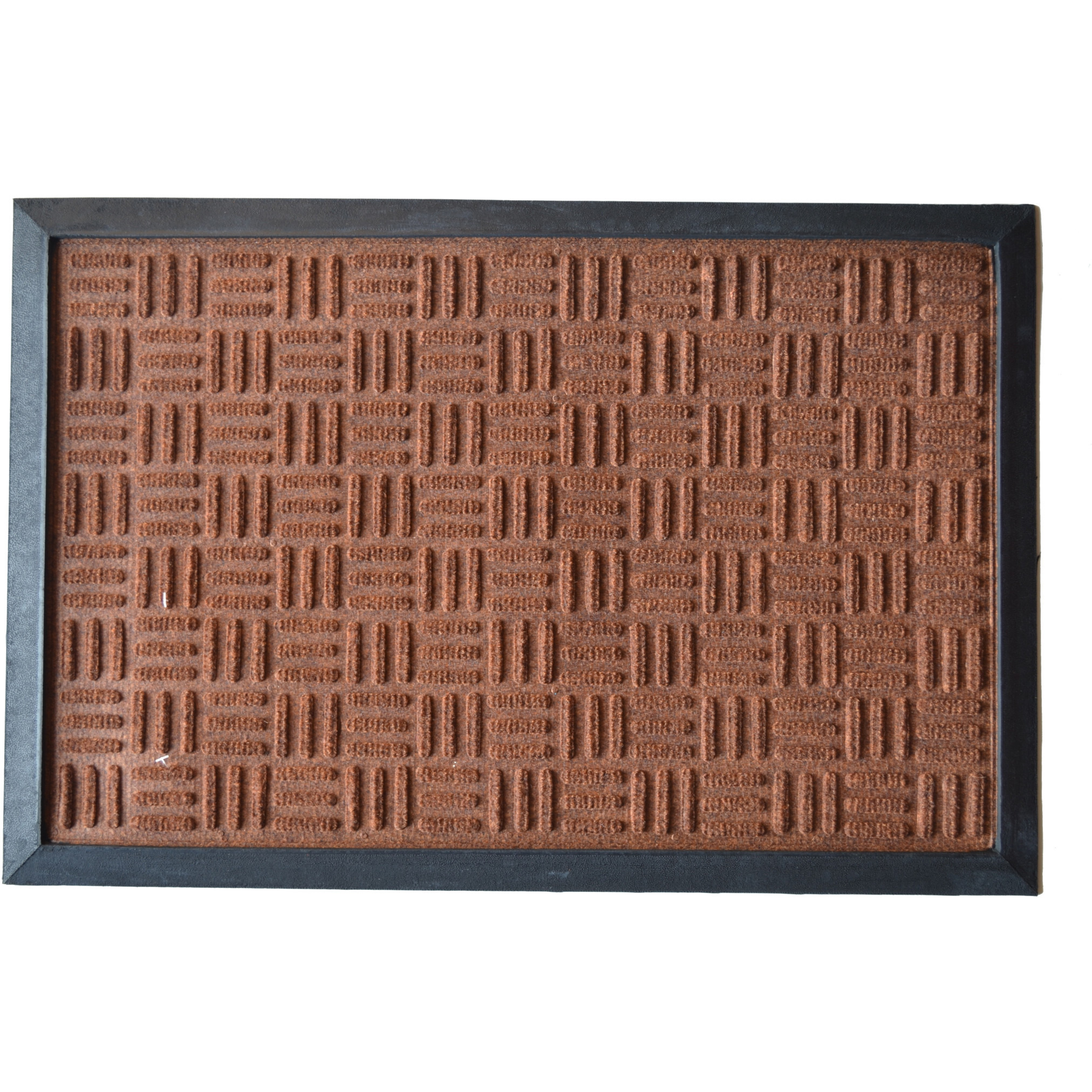 24"" X 36"" Brown Synthetic Fiber Abstract Outdoor Door Mat