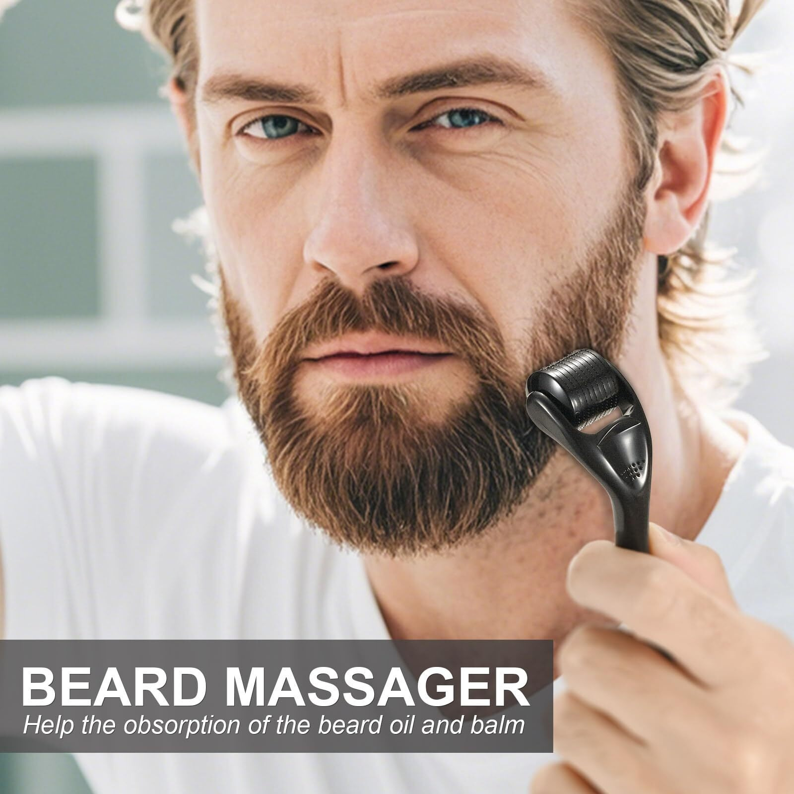 Beard Growth Kit - Beard Kit For Men With Beard Growth Oil (2Oz), Beard Balm, Beard Comb, Massager For Spot/Patchy Beard - Christmas, Anniversary, Birthday For Men, Dad, Husband, Boyfriend