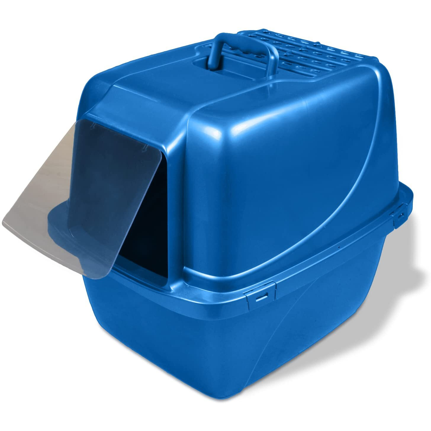 Van Ness Pets Odor Control Extra Large, Giant Enclosed Cat Pan With Odor Door, Hooded, Blue, Cp7