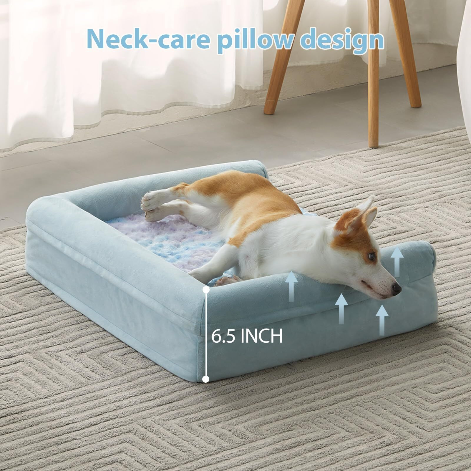 Bfpethome Dog Beds For Large Dogs, Orthopedic Dog Bed For Medium Large Dogs,Big Waterproof Couch Pet Bed With Removable Washable Cover