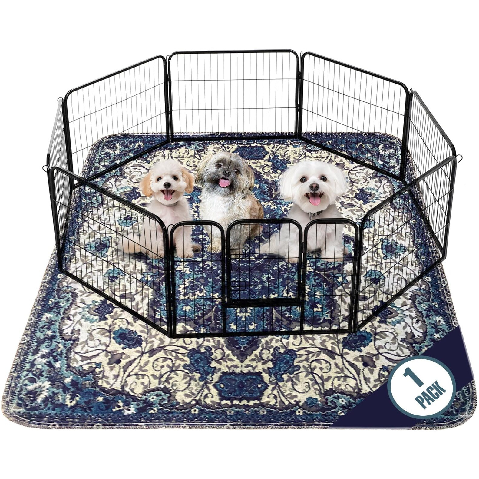Pupiboo Washable Pee Pads For Dogs - Xxl (1 Pack) 6 Ft X 6 Ft Super Absorbent Reusable Puppy Training Pads - 100% Waterproof, Leak-Proof & Non-Slip Whelping Pads For Pet Housebreaking
