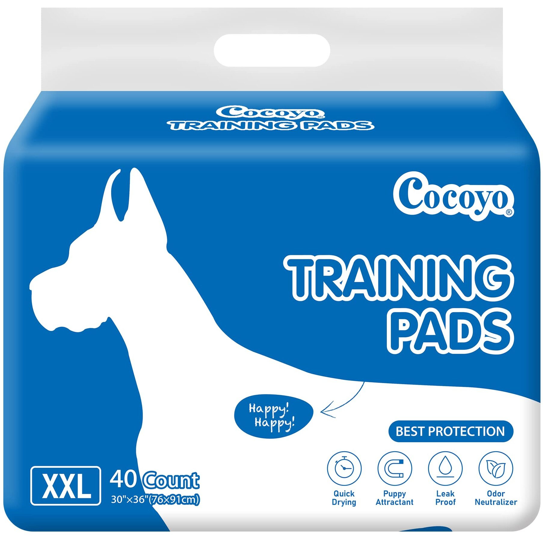 Cocoyo Best Value Training Pads, 30"&quotX36"" , Xxl - 80 Count,White