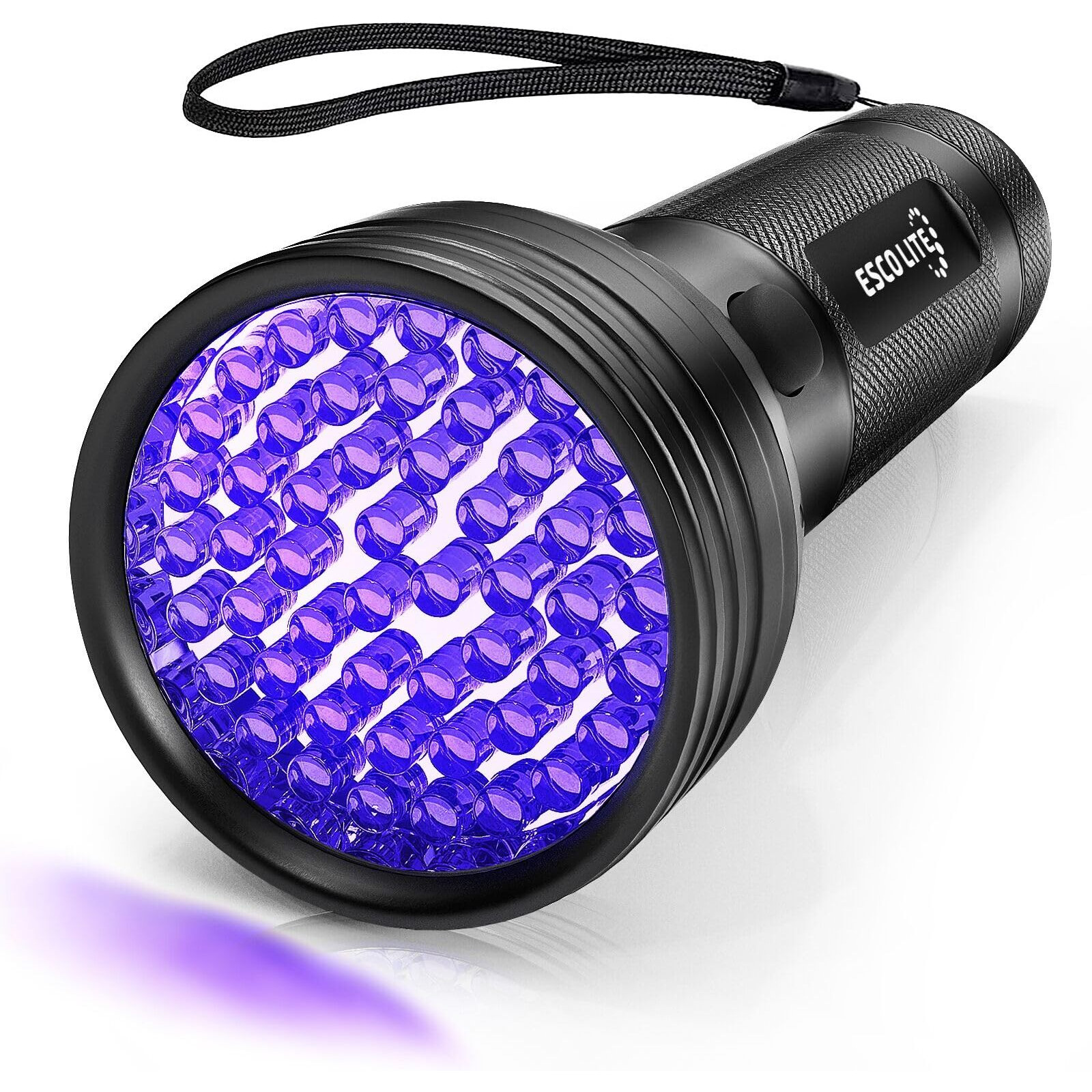 Esco Lite Uv Flashlight Black Light, 100 Led 395 Nm Ultraviolet Flashlights Uv Blacklight Detector For Dog Urine, Pet Stains And Bed Bug, Matching With Pet Odor Eliminator