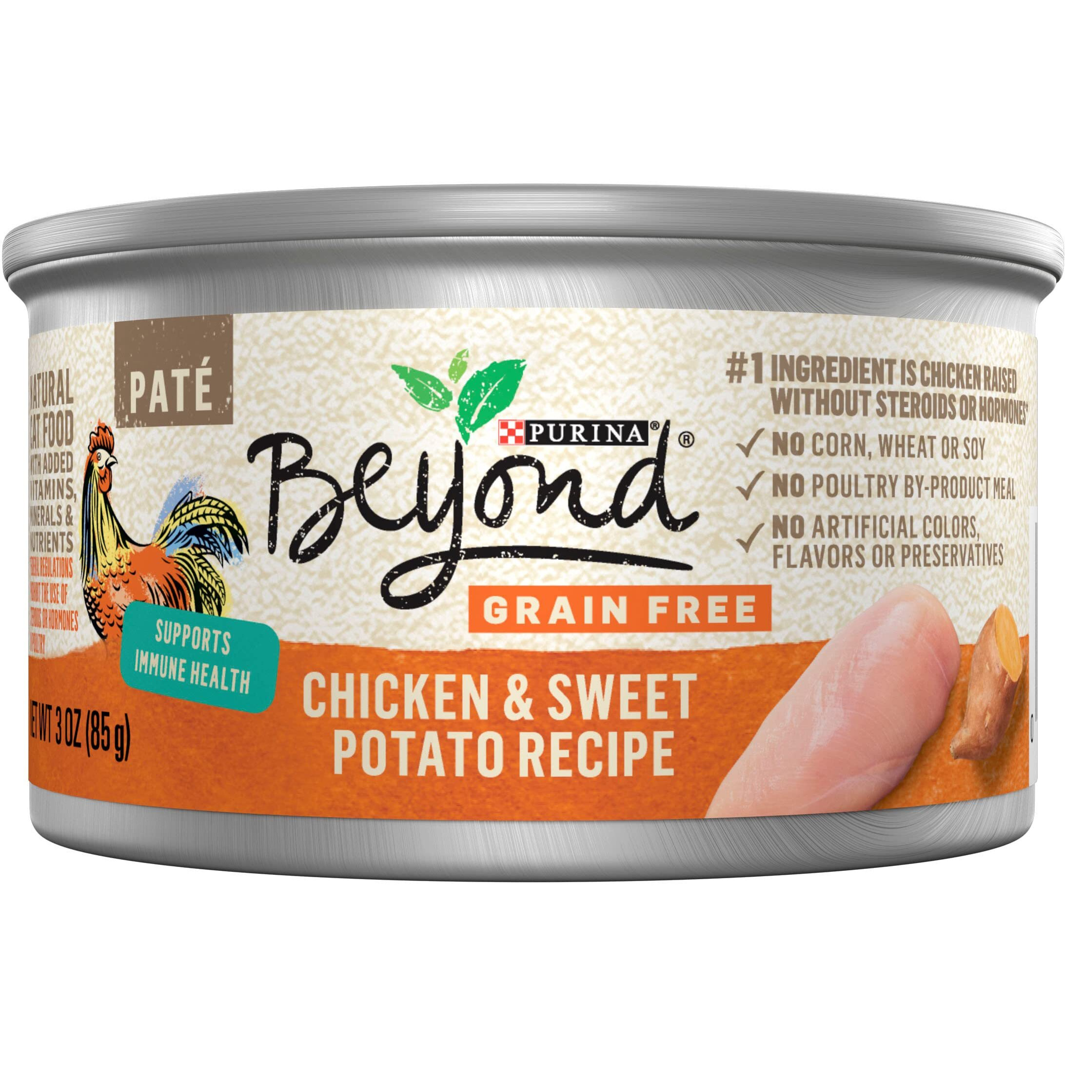 Purina Beyond Chicken And Sweet Potato Recipe Grain Free Wet Cat Food Pate - (Pack Of 12) 3 Oz. Cans
