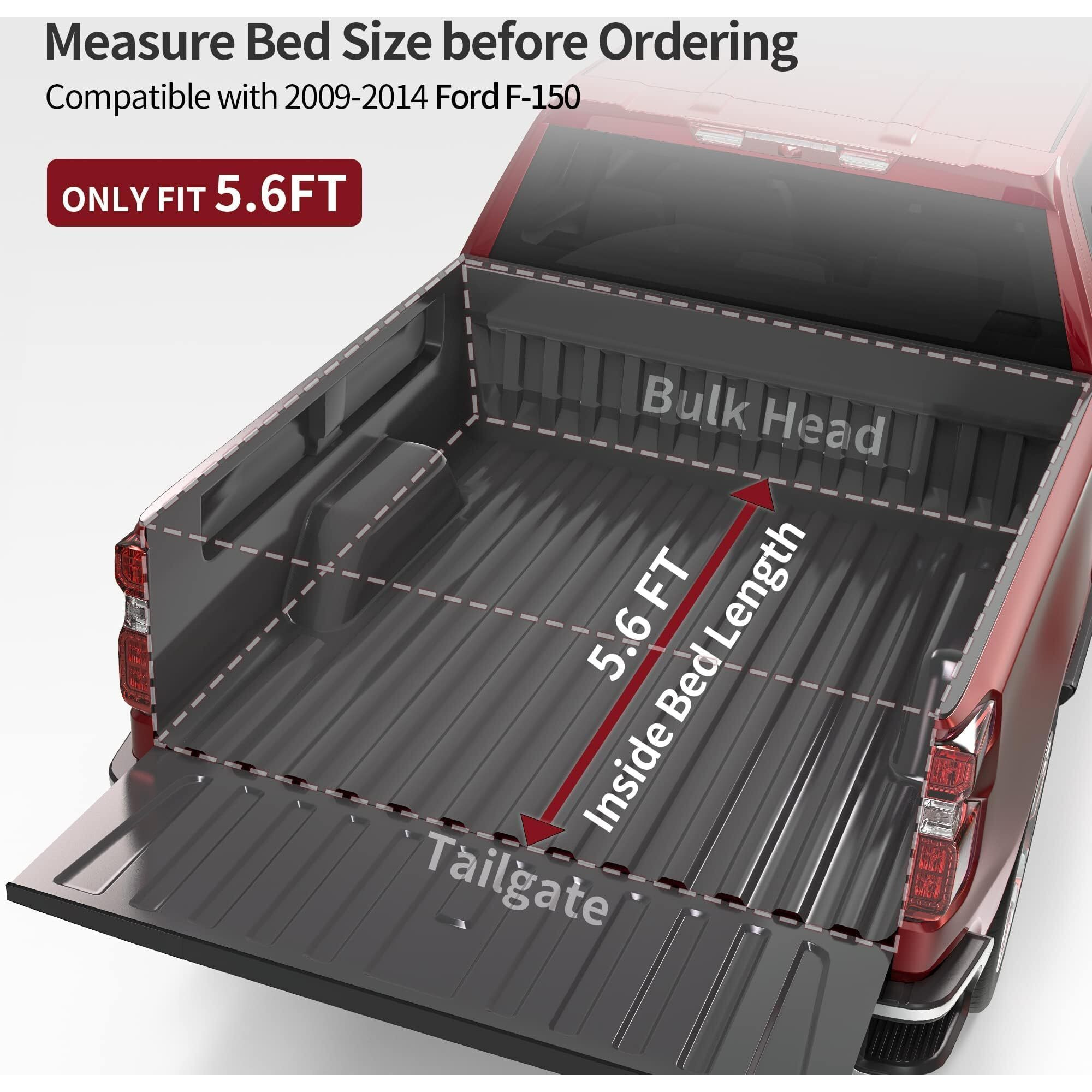 Oedro Upgraded Tri-Fold Truck Bed Tonneau Cover Compatible With 2015-2025 Ford F-150 F150 5.5 Feet Bed