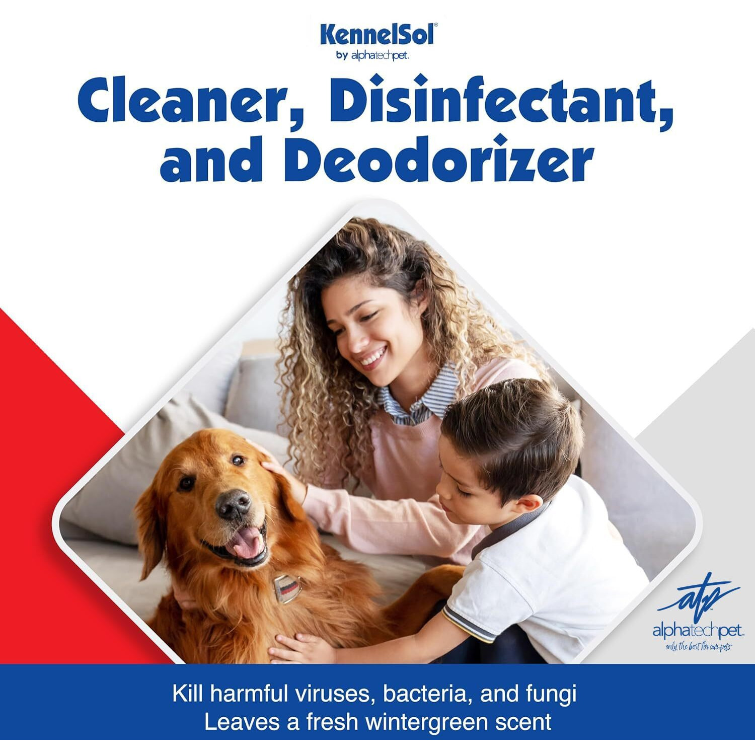 Atp 1-Step Kennel Cleaner - Epa Registered Liquid Concentrate Disinfectant And Deodorizer, Effective Against Bacteria And Viruses - 1 Pint By Alpha Tech Pet