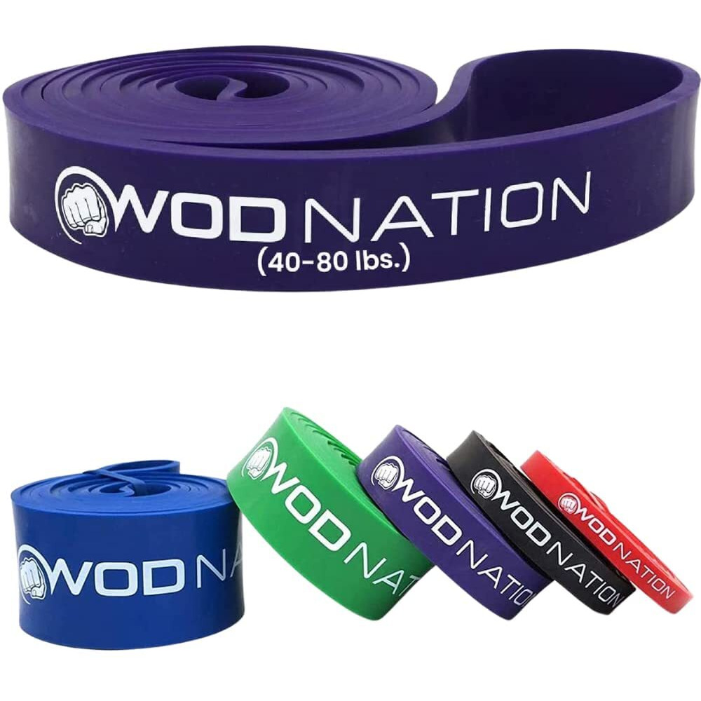 Single Pull Up Assistance Band (40-80Lbs Purple Band) - Best For Pullup Assist, Chin Ups, Resistance Bands Exercise, Stretch, Mobility Work & Serious Fitness - 41 Inch Straps