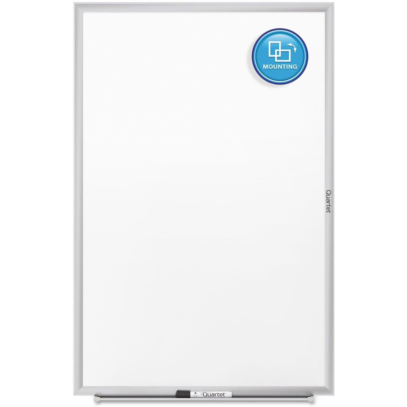 Quartet Whiteboard, Non-Magnetic Dry Erase White Board, 4' X 3', Total Erase, Silver Aluminum Frame (S534)
