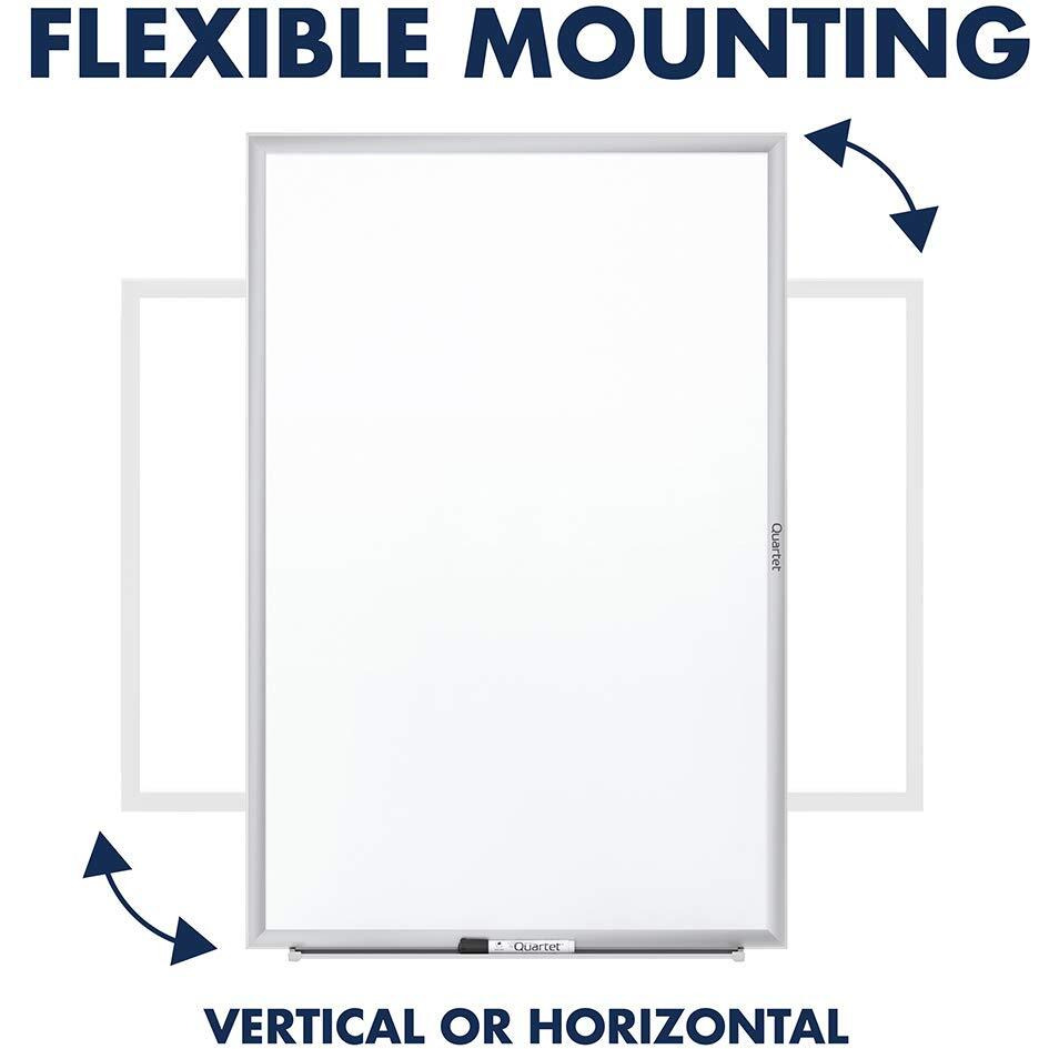 Quartet Whiteboard, Non-Magnetic Dry Erase White Board, 4' X 3', Total Erase, Silver Aluminum Frame (S534)