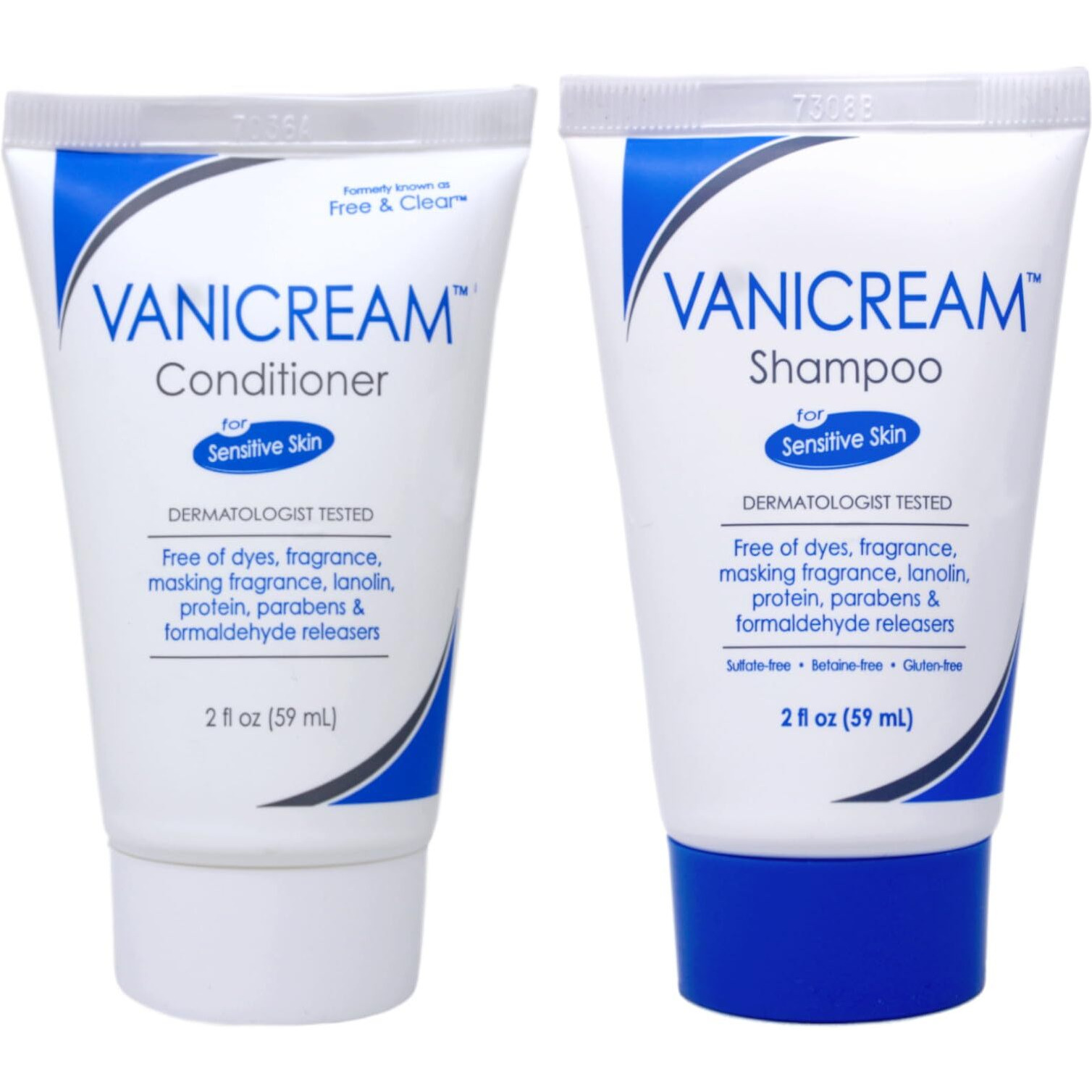 Vanicream Shampoo And Conditioner, 2 Ounce Travel Size Combo Set